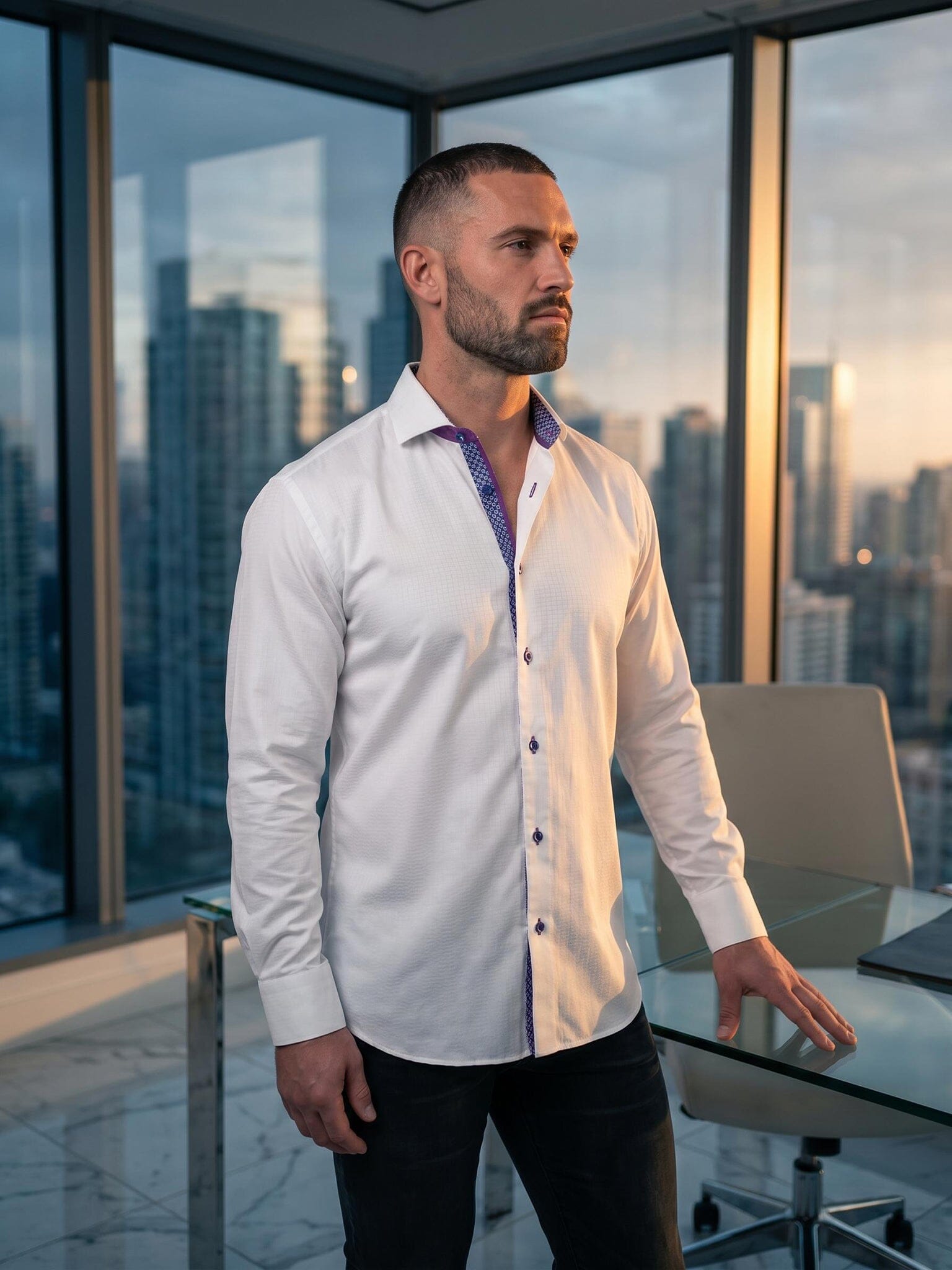 Eins Marthyr White Satin Shirt