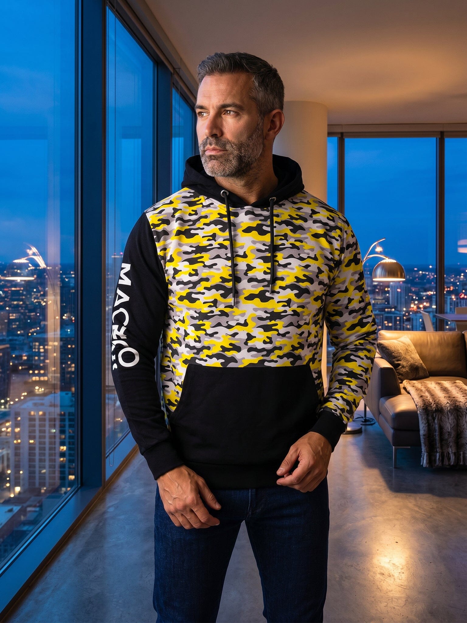 DyePanel Yellow Camo Hoodie