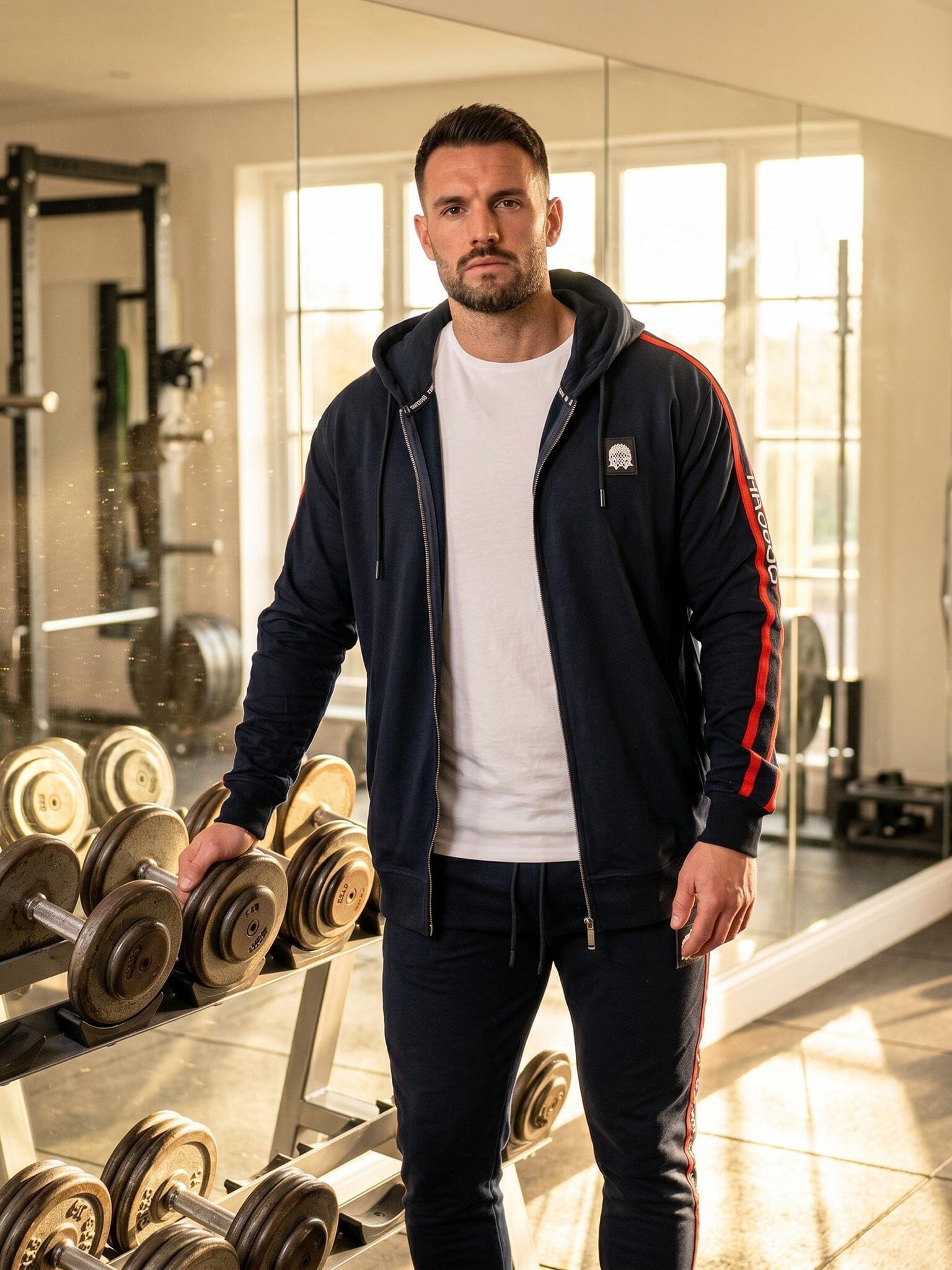 Leo Navy Full-Zip Hoodie