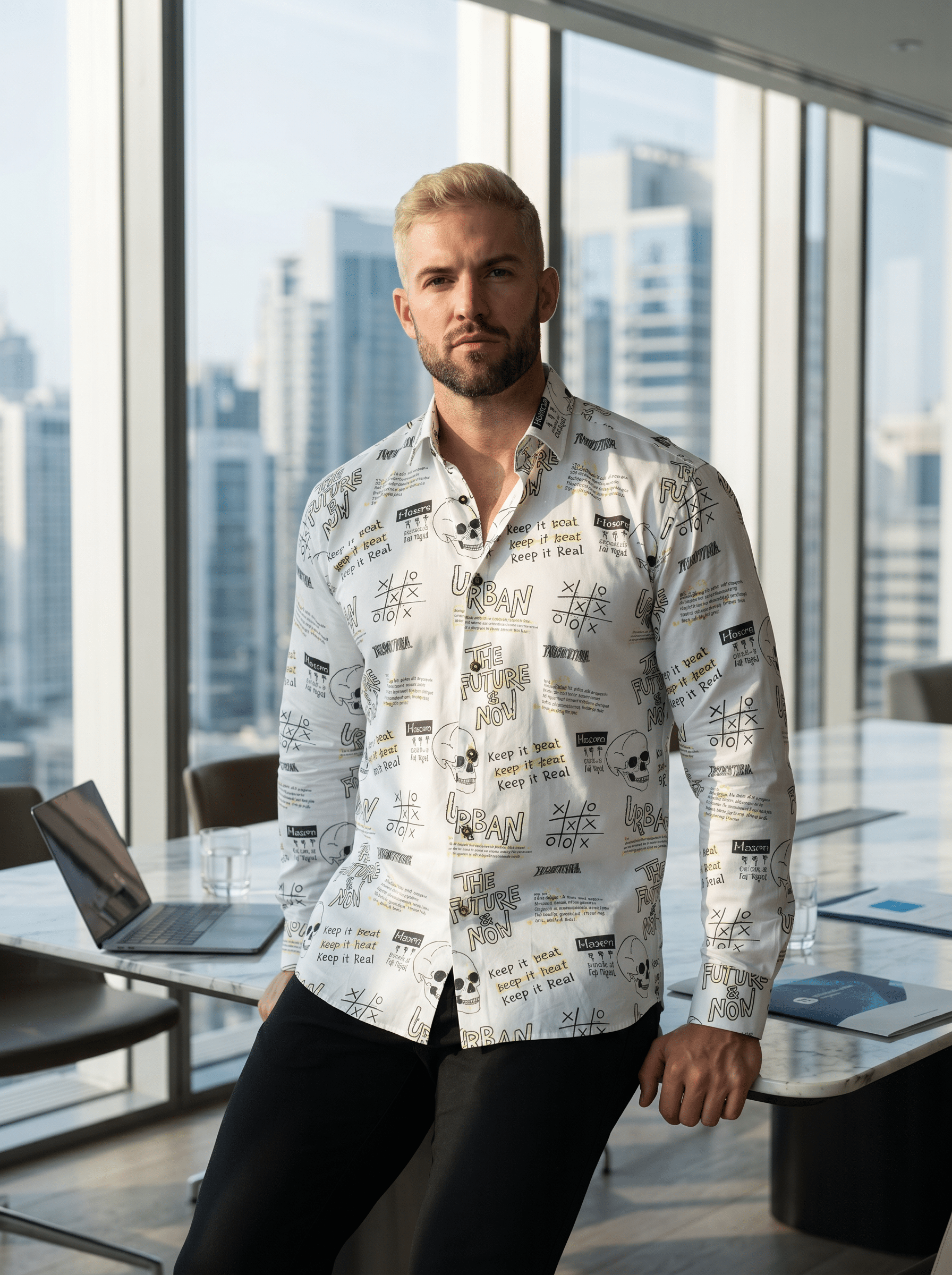 Fibonacci Urban White Shirt