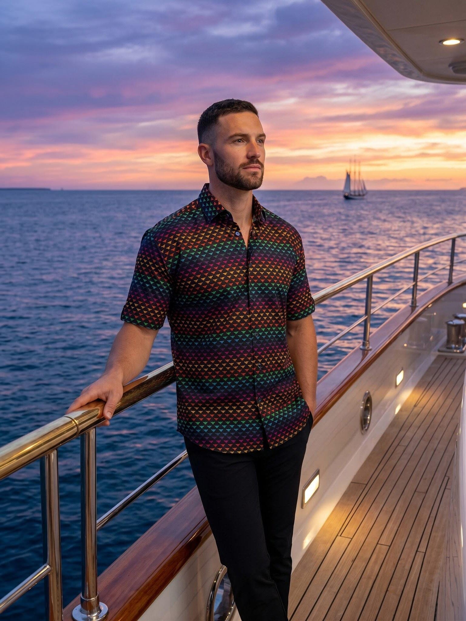 Galileo BeeRainbow Black Shirt