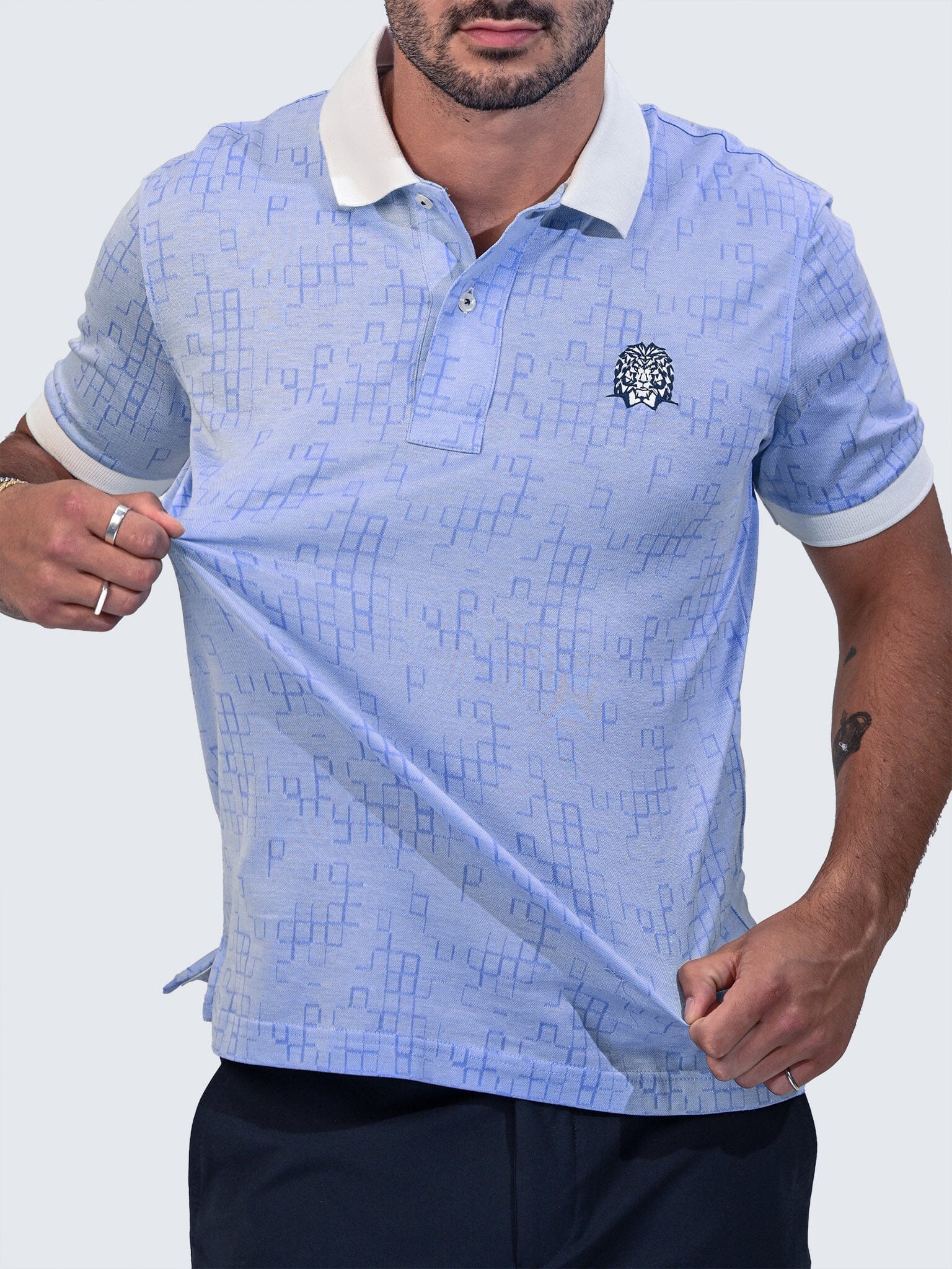 Mozart Speck Tip Light Blue Polo