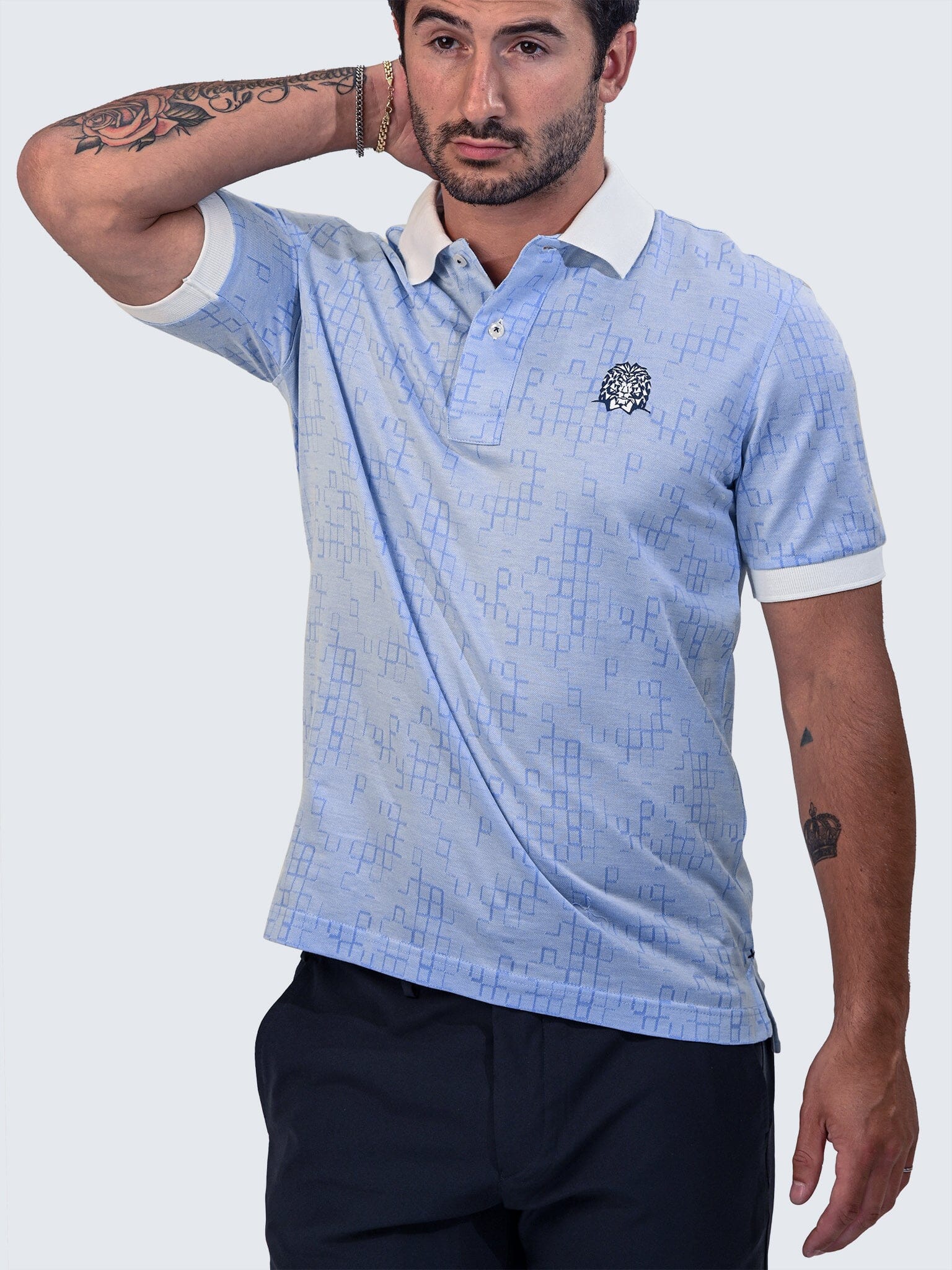 Mozart Speck Tip Light Blue Polo