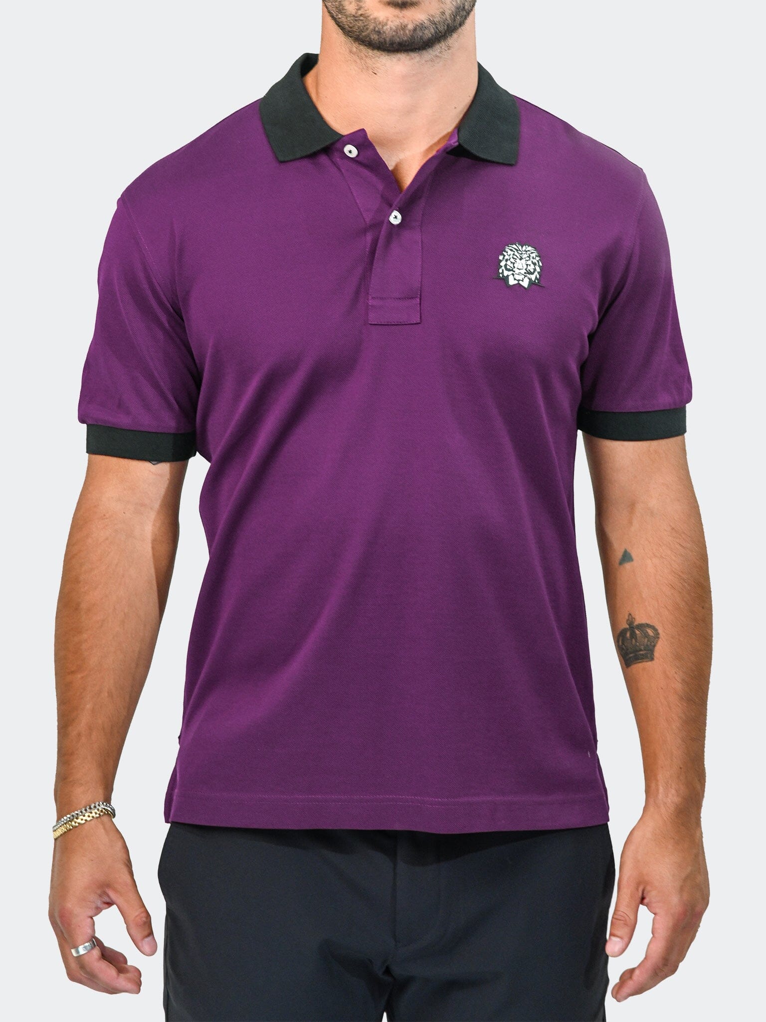 burgundy polo dress shirt Ash & Erie Burgundy Pique Polo Shirt for Short Men Burgundy / S