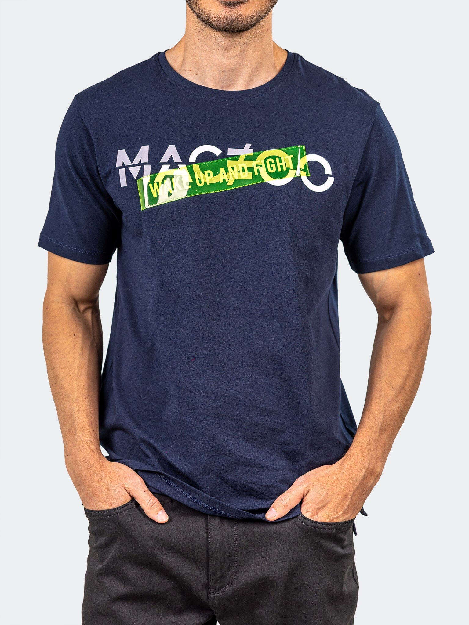 WakeUpFight Navy Blue Tee