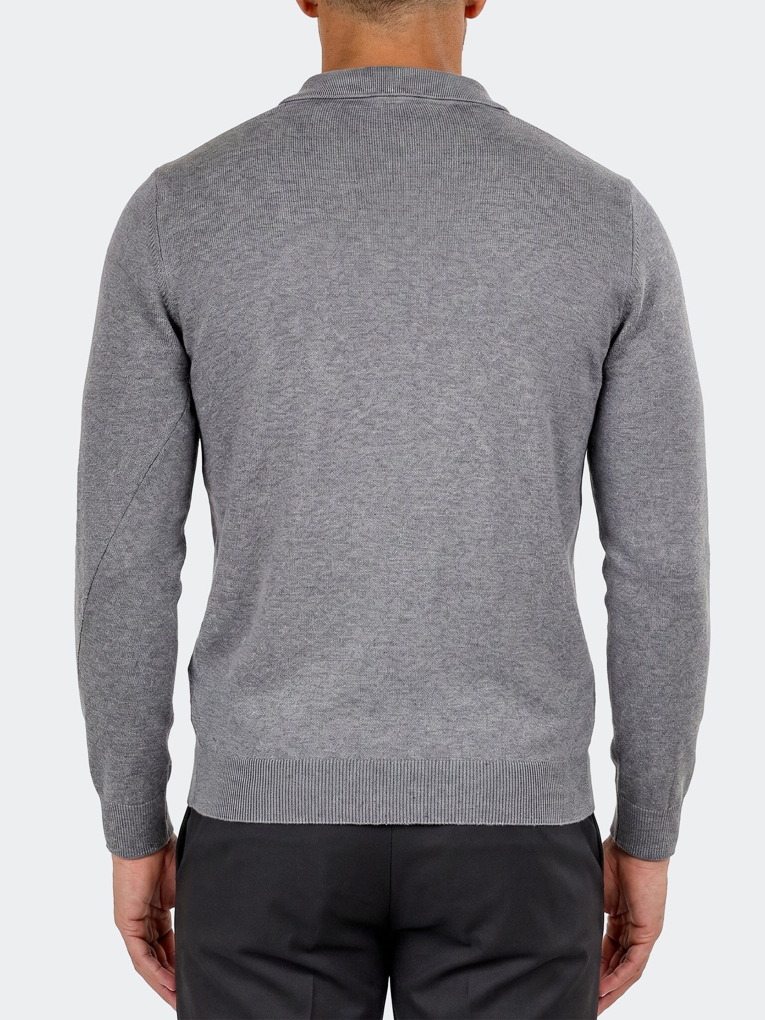 Sweater Knitted Quarter Zip L Grey