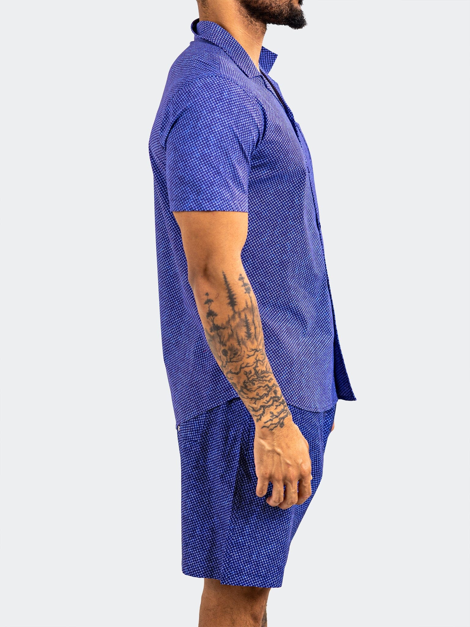 Beach Squaredot Blue Shirt