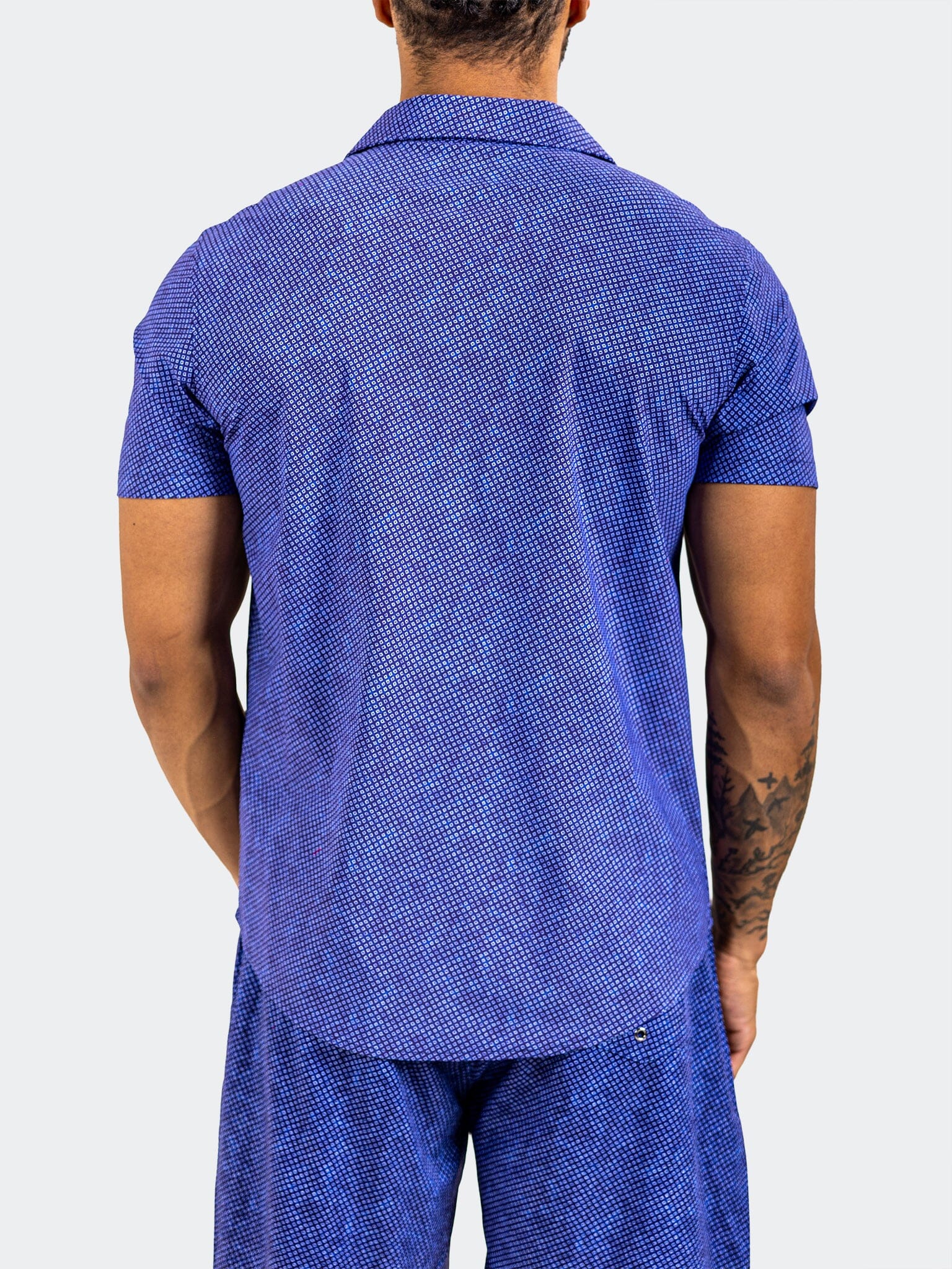 Beach Squaredot Blue Shirt