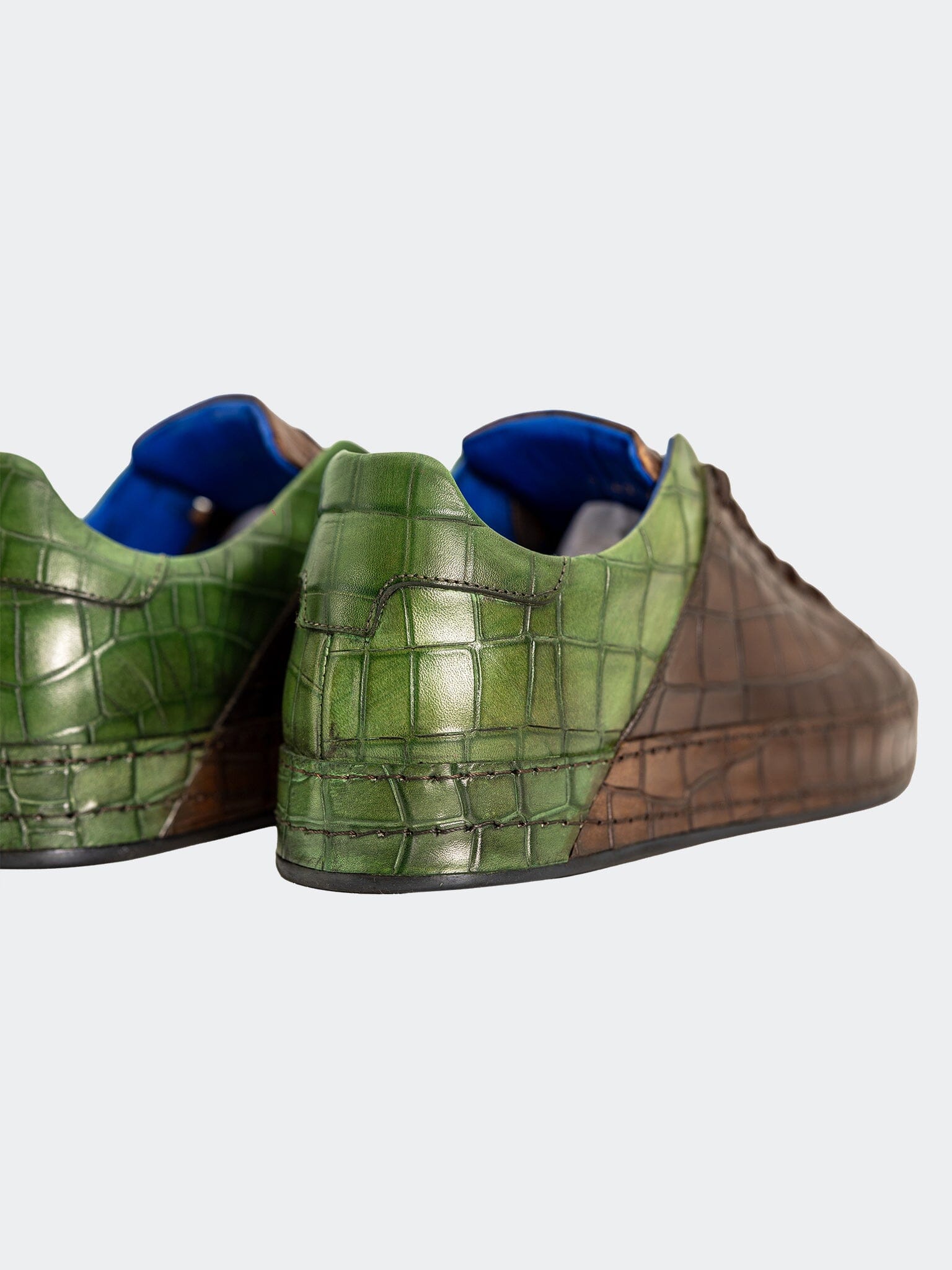 Brown Croc Heel Panel Sneaker
