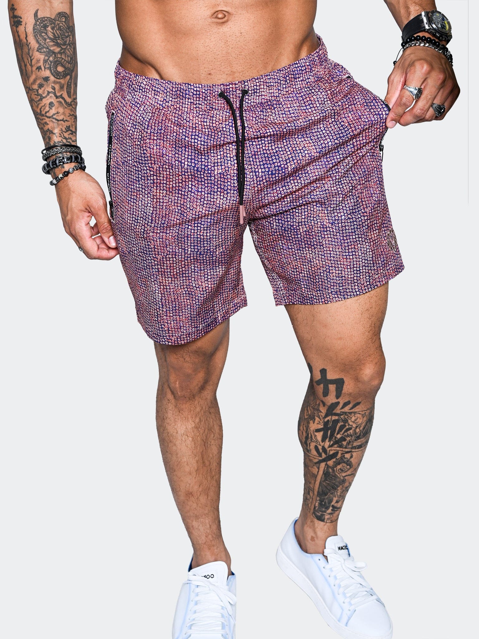 Lion Beach Sand Brown Swim Shorts