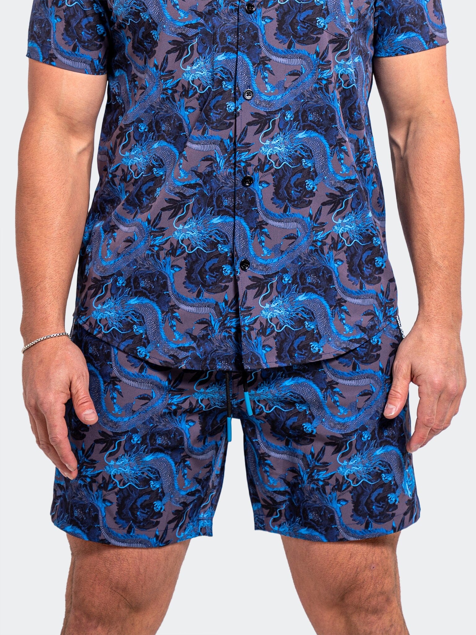 Lion Dragon Blue Swim Shorts