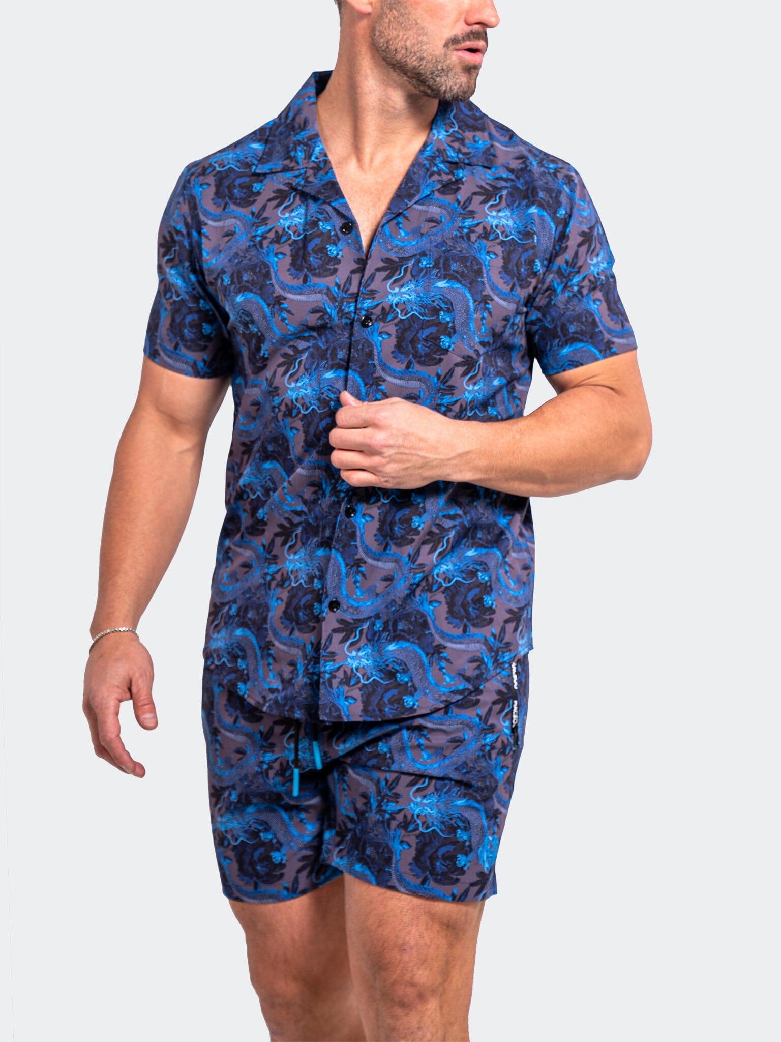 Lion Dragon Blue Swim Shorts