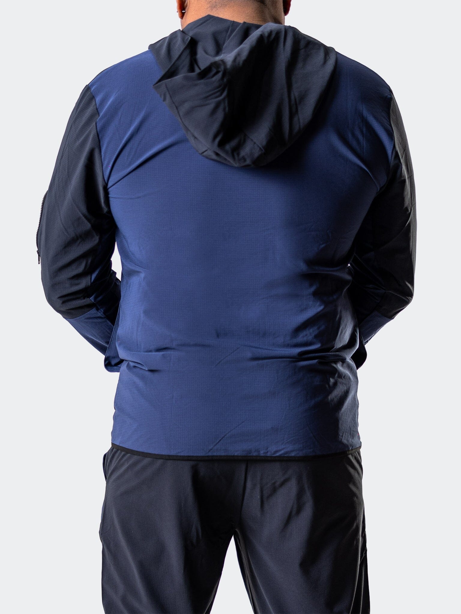 Athletic Black Navy Zip Hoodie