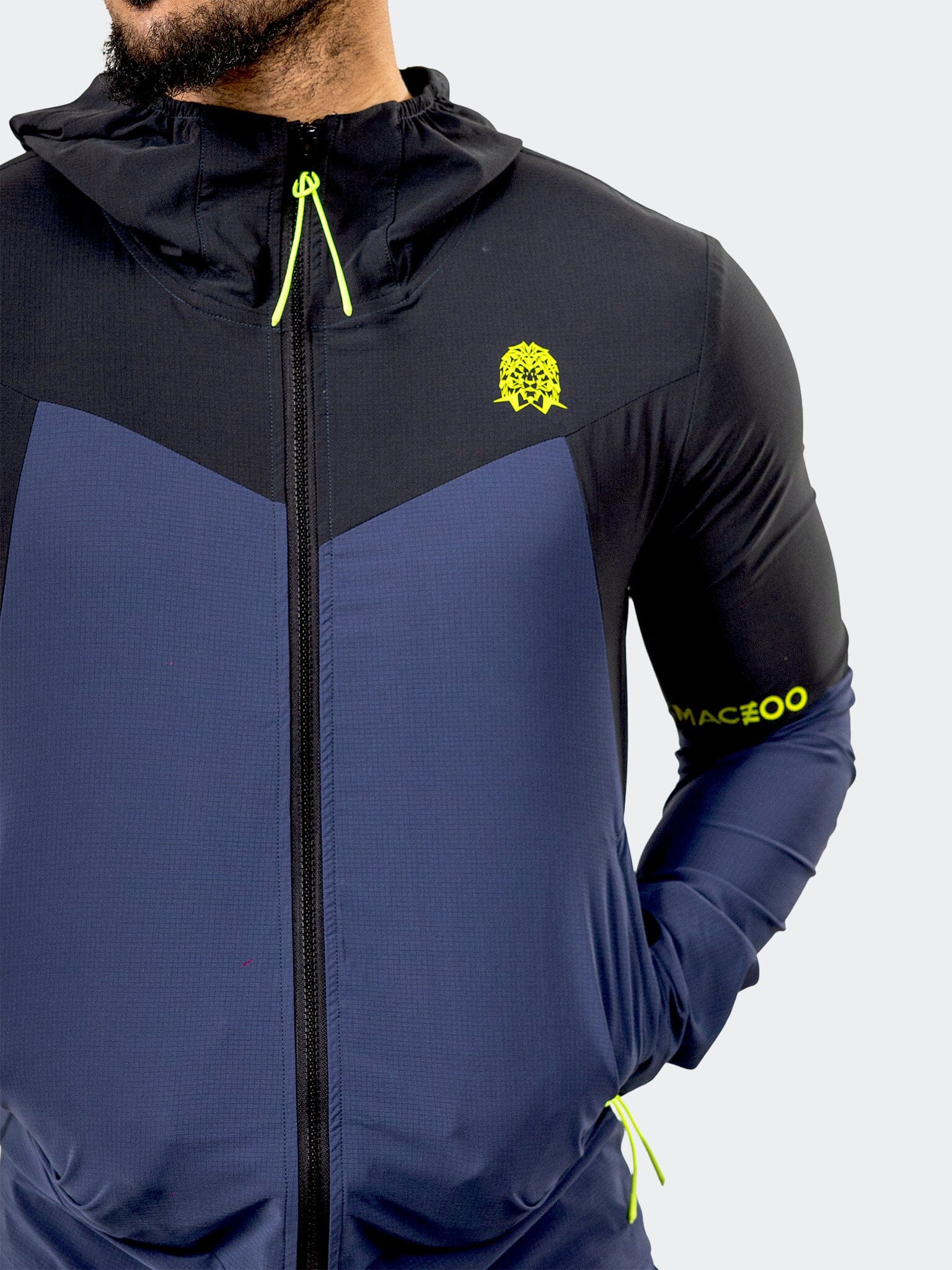 Athletic Navy Black Zip Hoodie