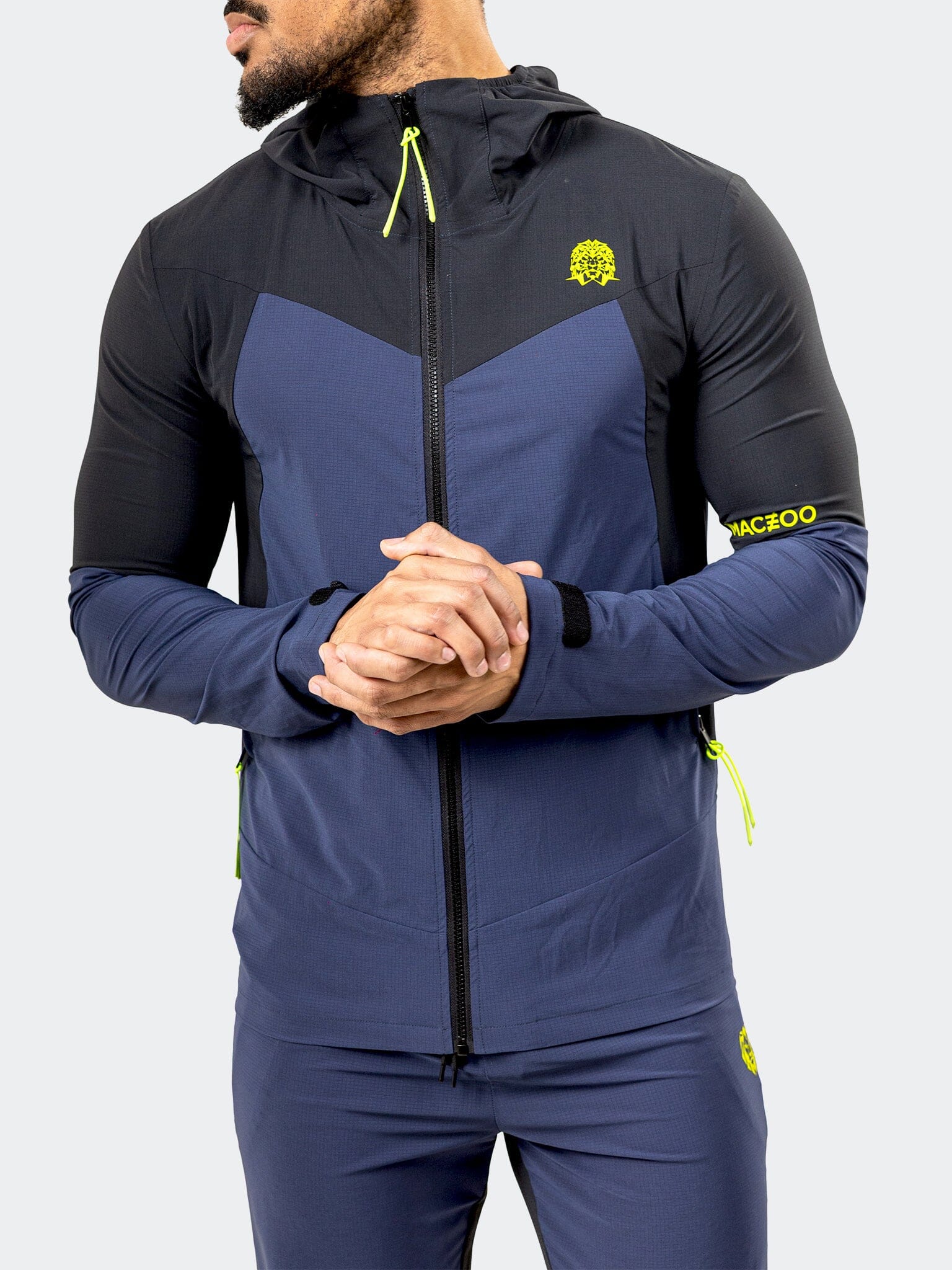 Athletic Navy Black Zip Hoodie