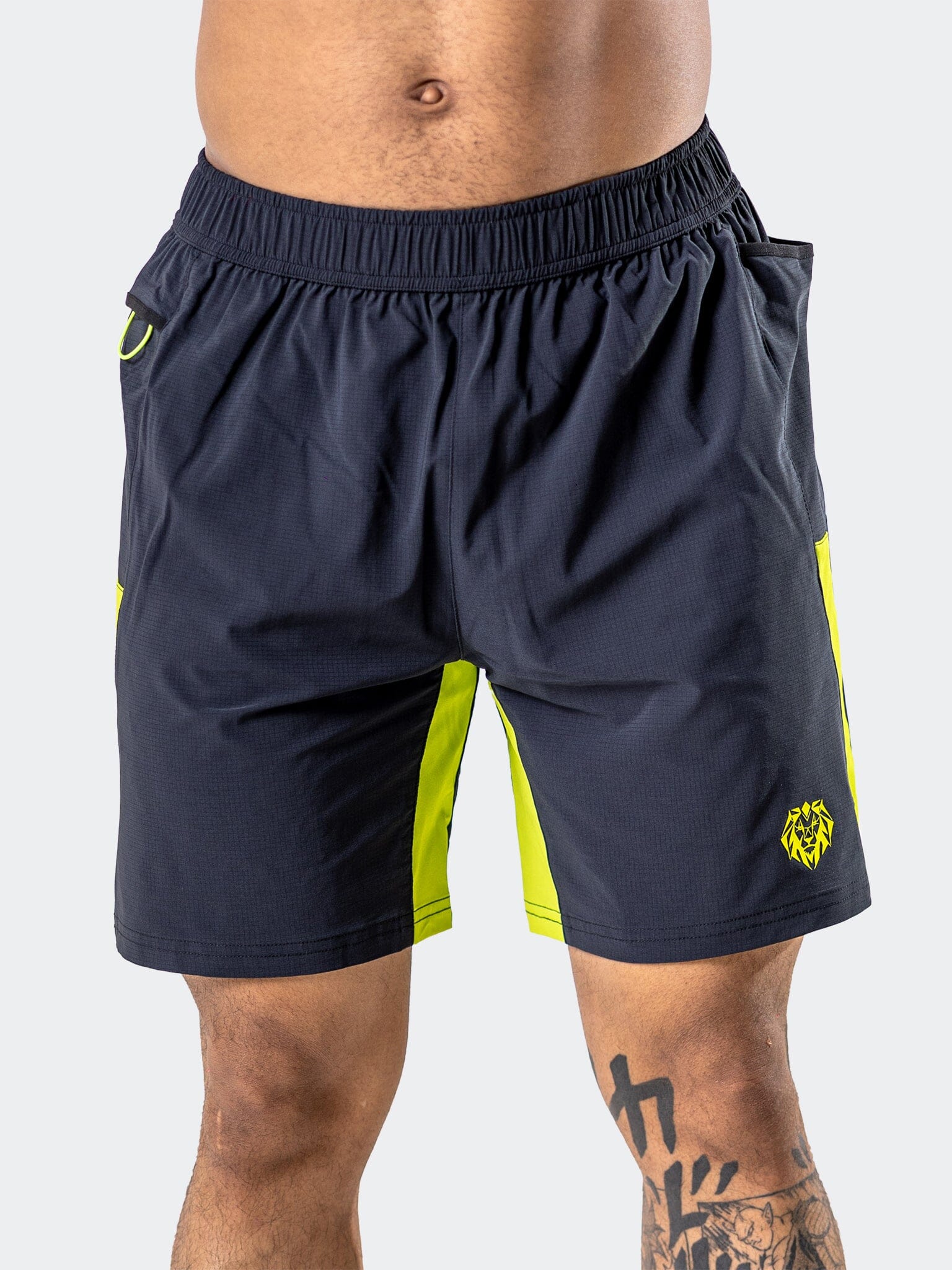 Athletic Neon Black Shorts
