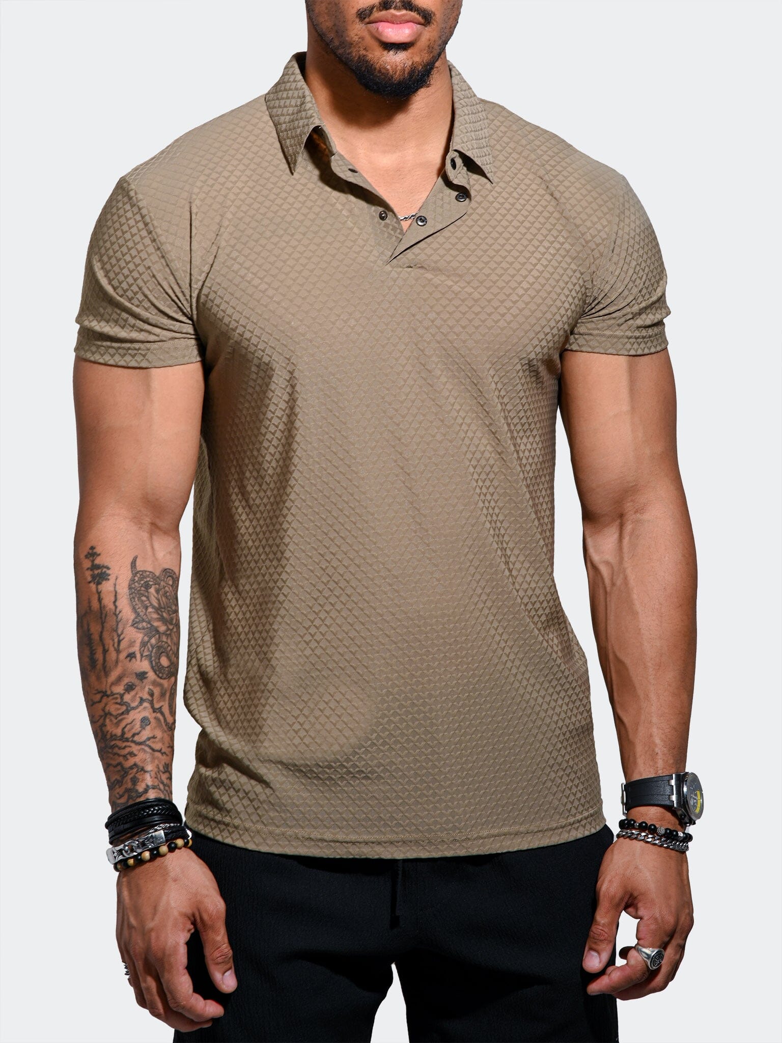 Athletic Pine Brown Polo
