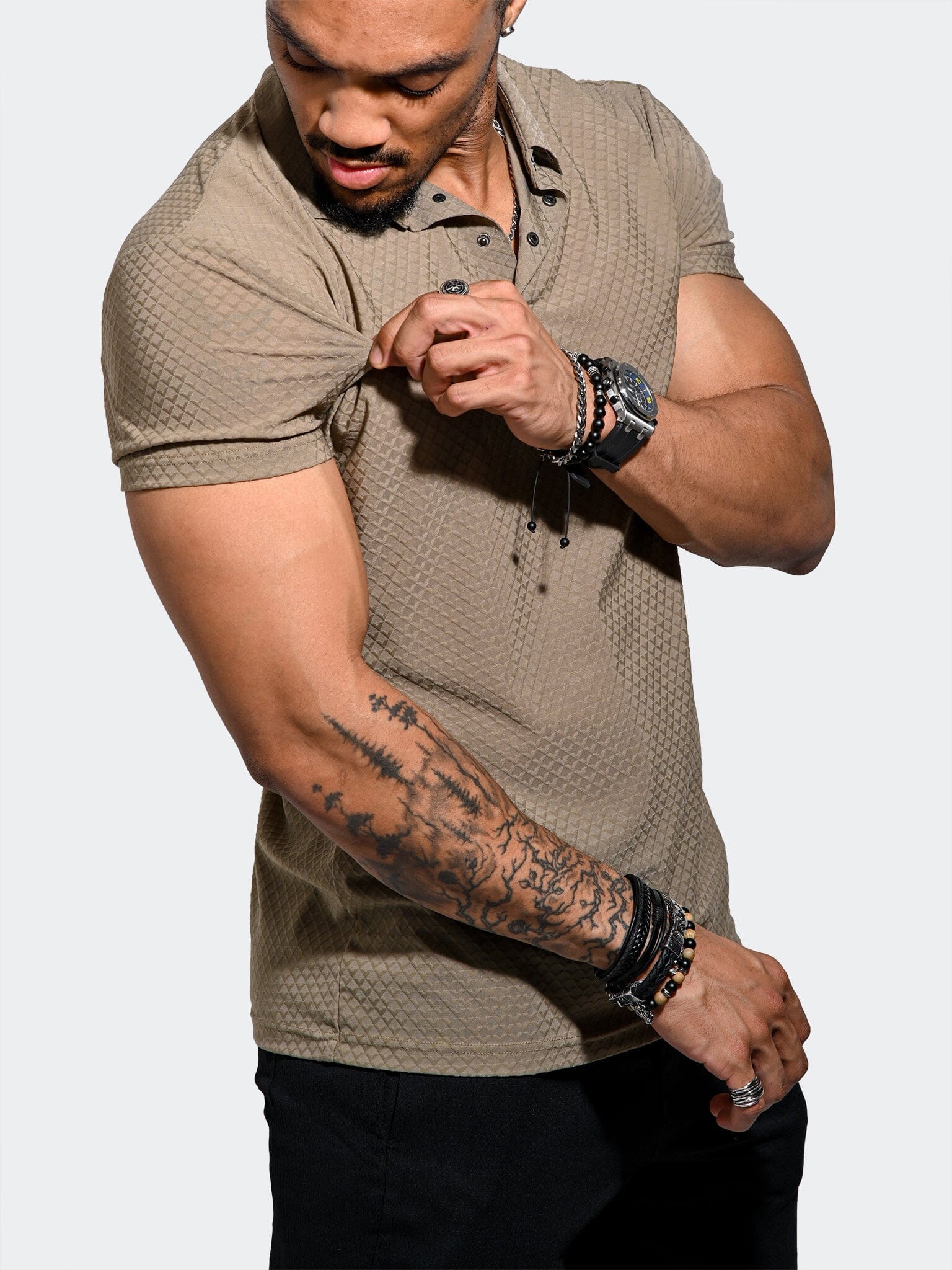 Athletic Pine Brown Polo