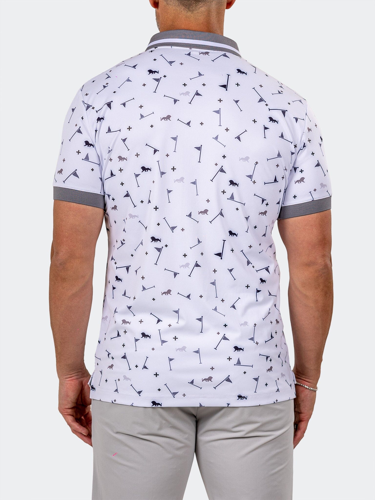 Ascension Print White Polo