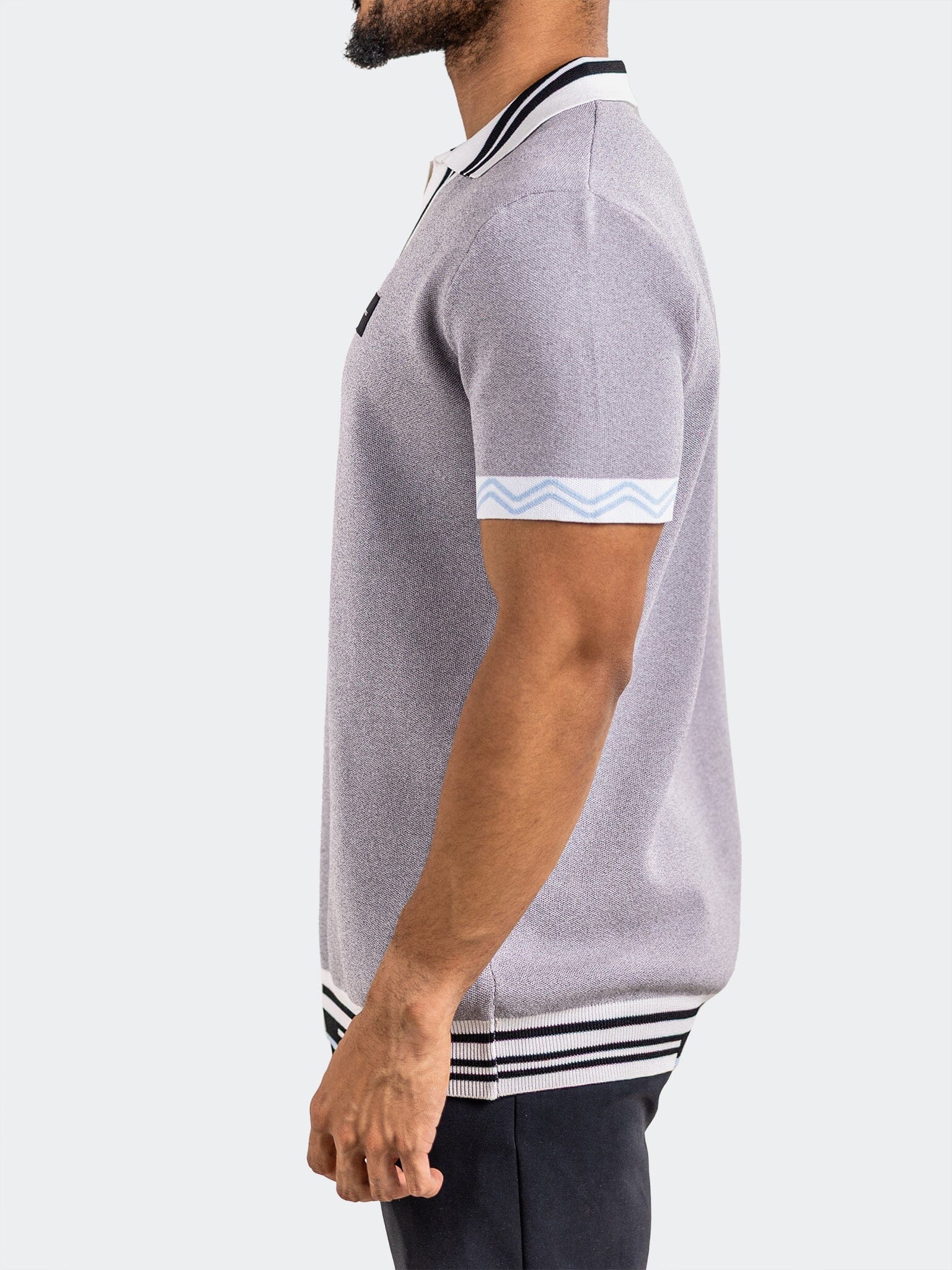 Ascension Grey Knit Polo