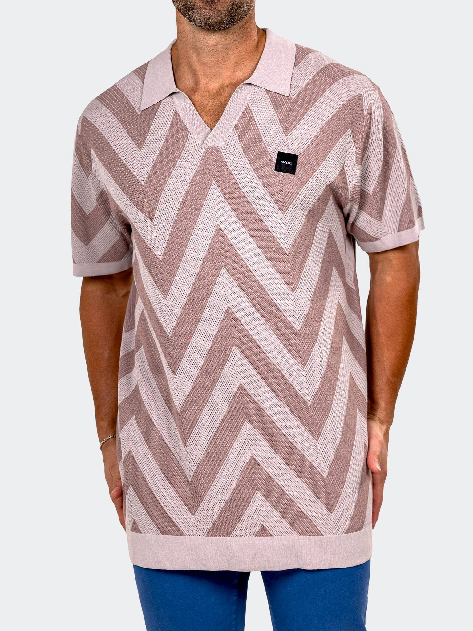 Knit Ascension Grey Polo