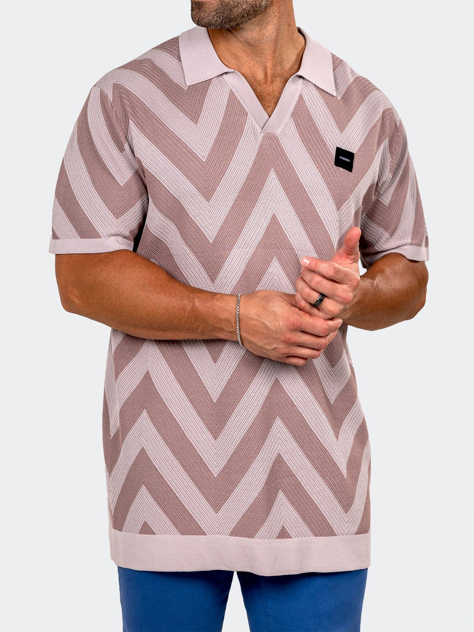 Knit Ascension Grey Polo
