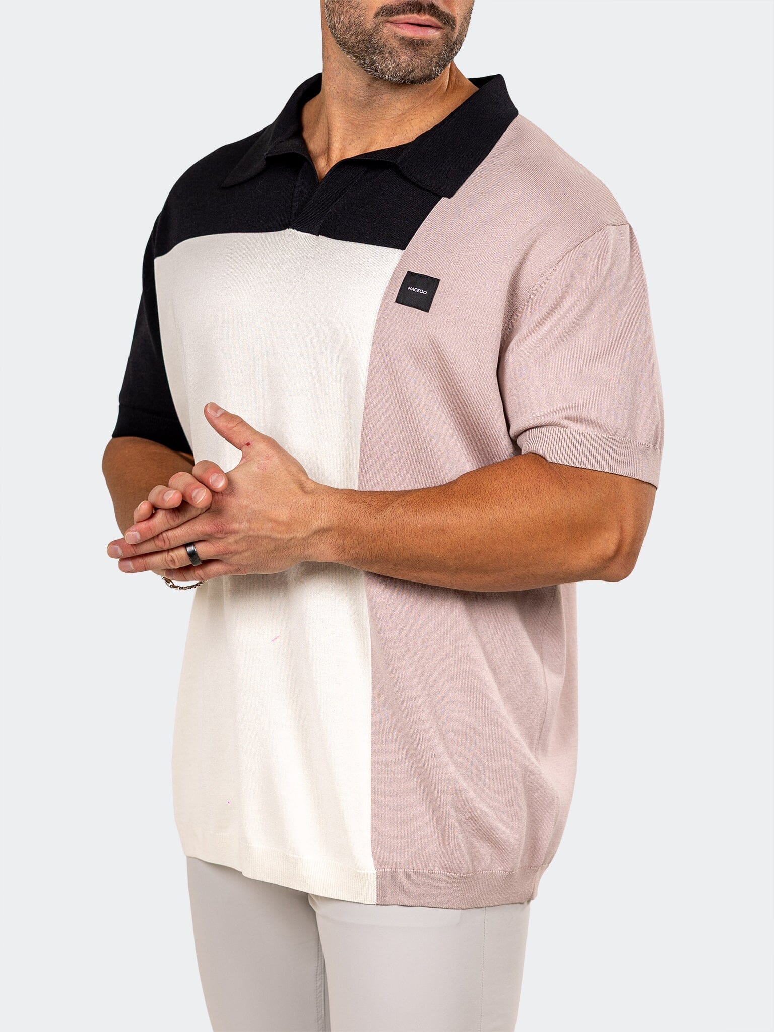 Knit Ascension White Polo