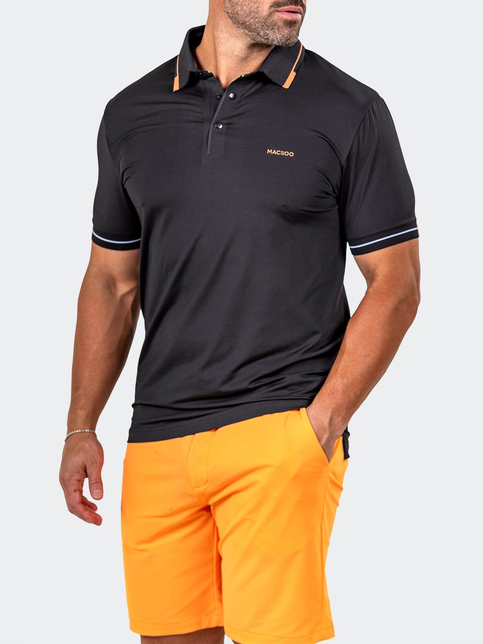 Knit Ascension Black Polo