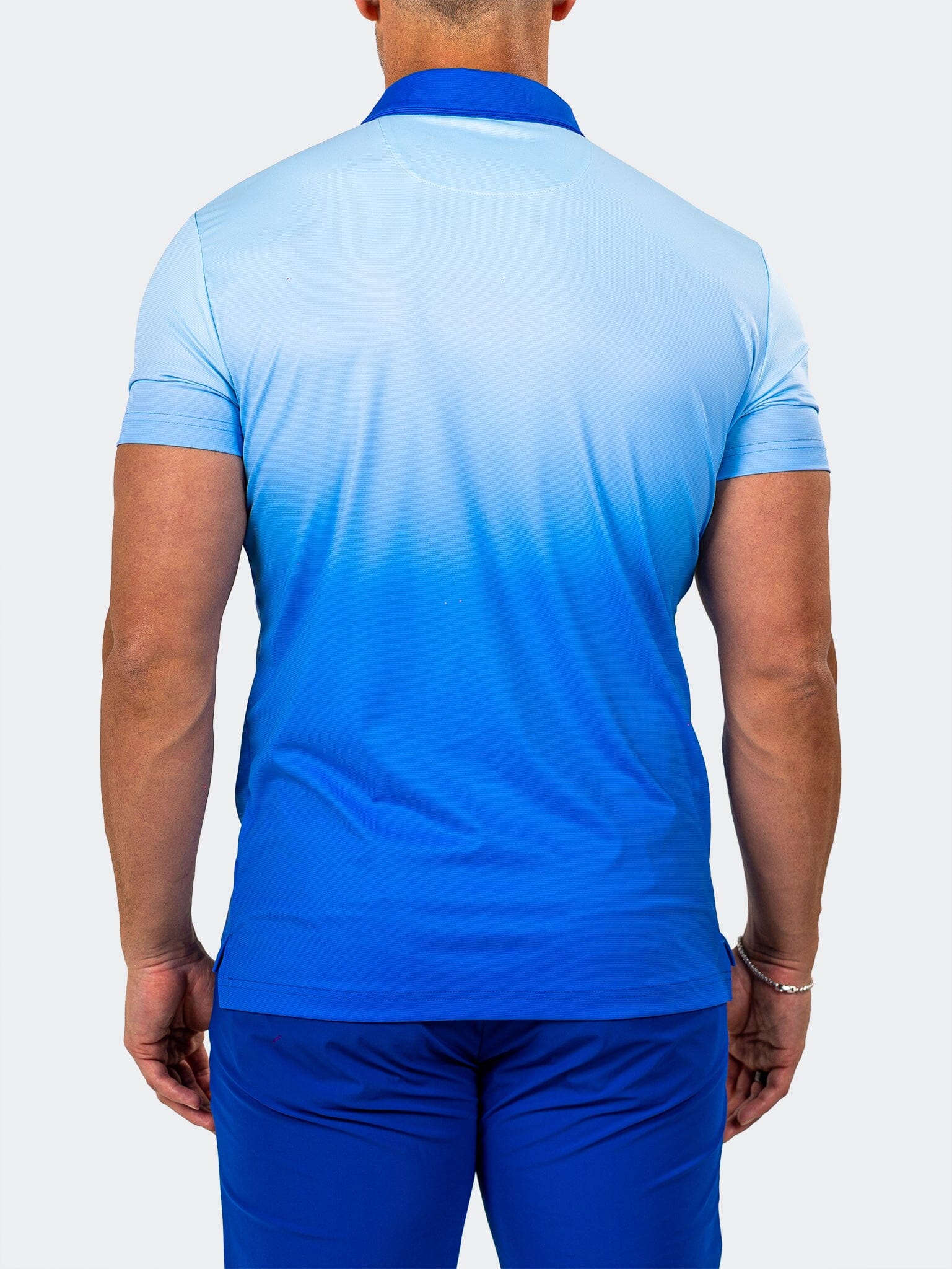 Knit Ascension Blue Ombre Polo