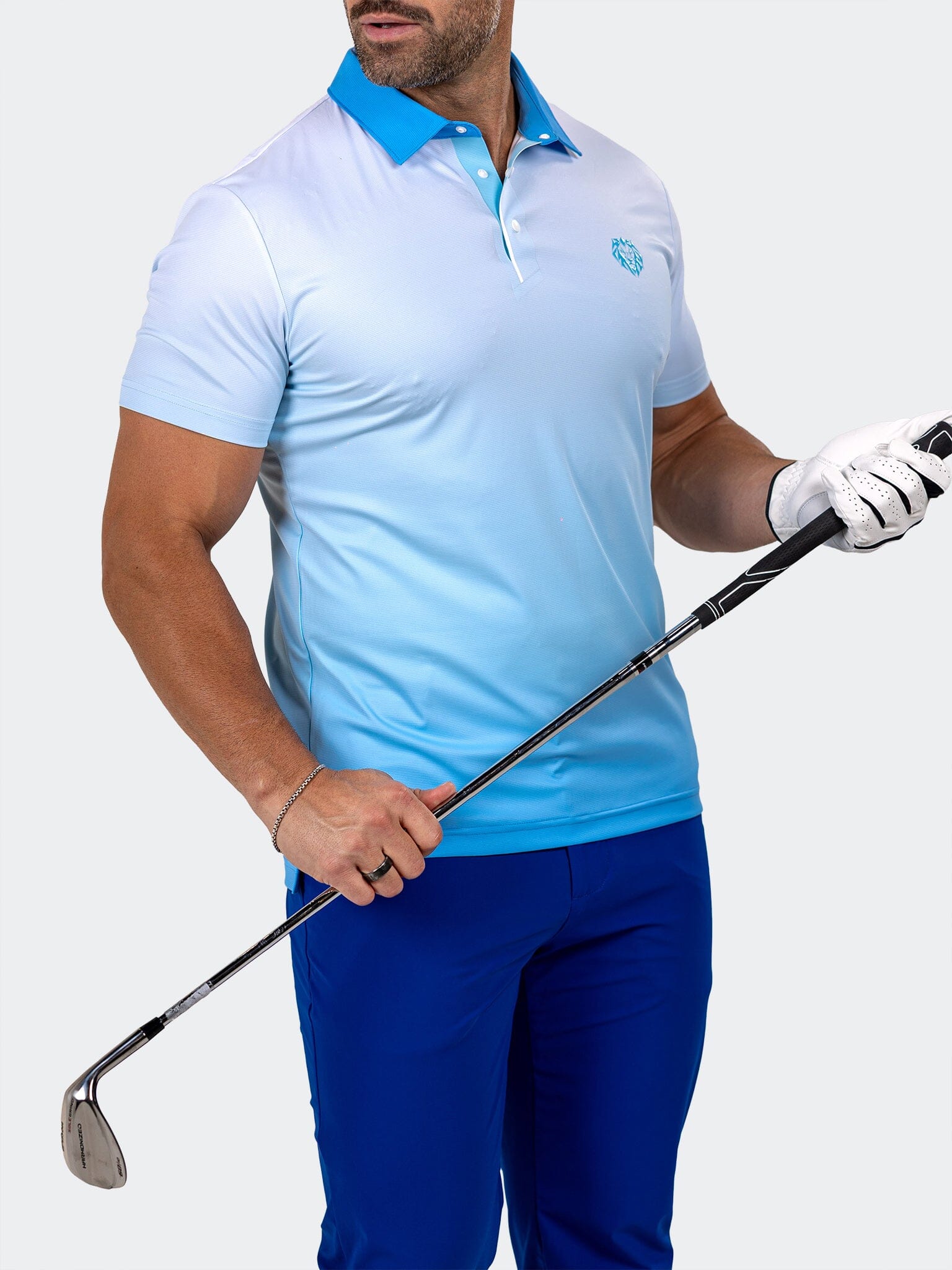 Knit Ascension Sky Fade Polo