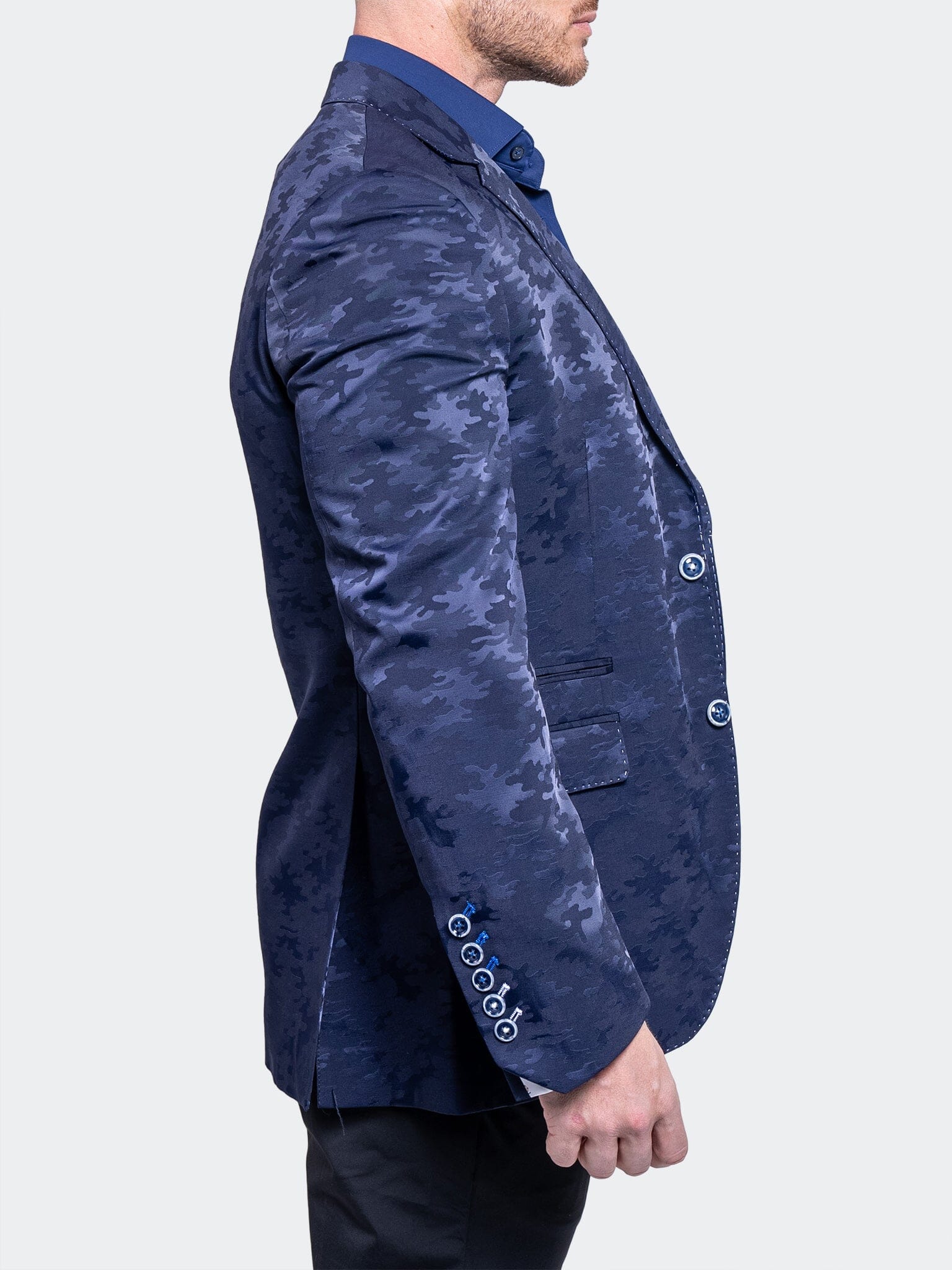 Socrate Ascension Camo Navy Blazer