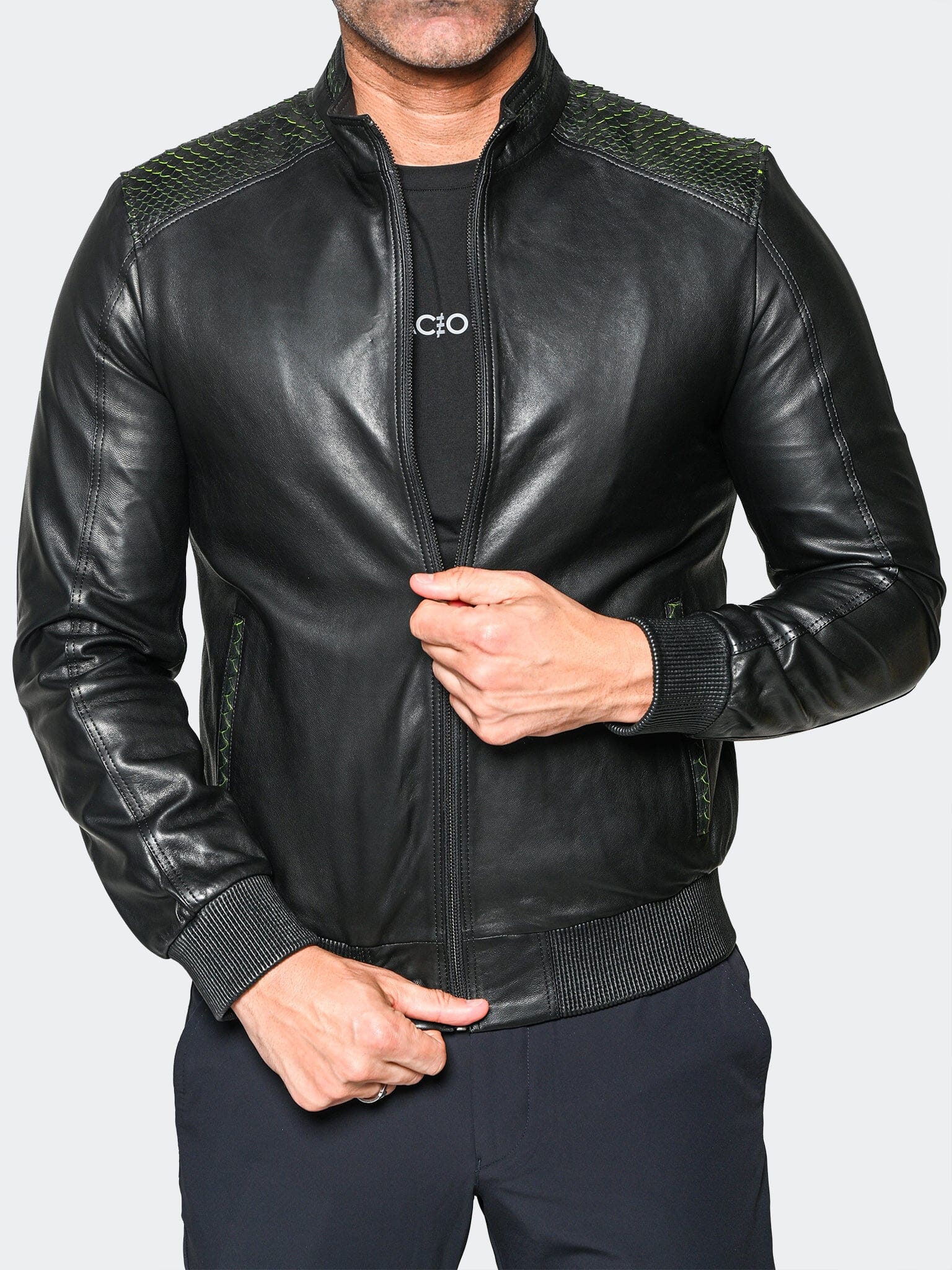 Leather Ascension0036 GreenBlack