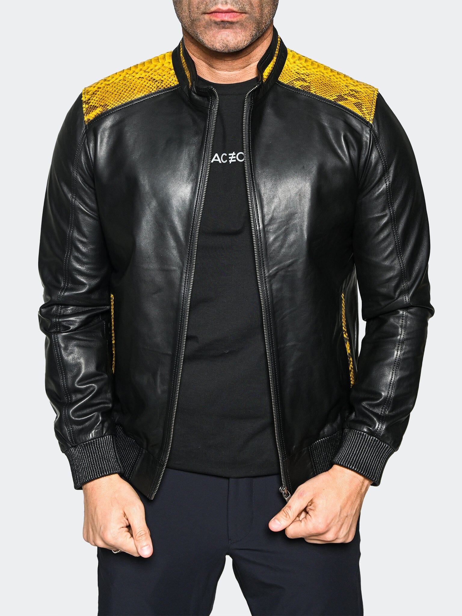 Leather Ascension0038Yellow Black