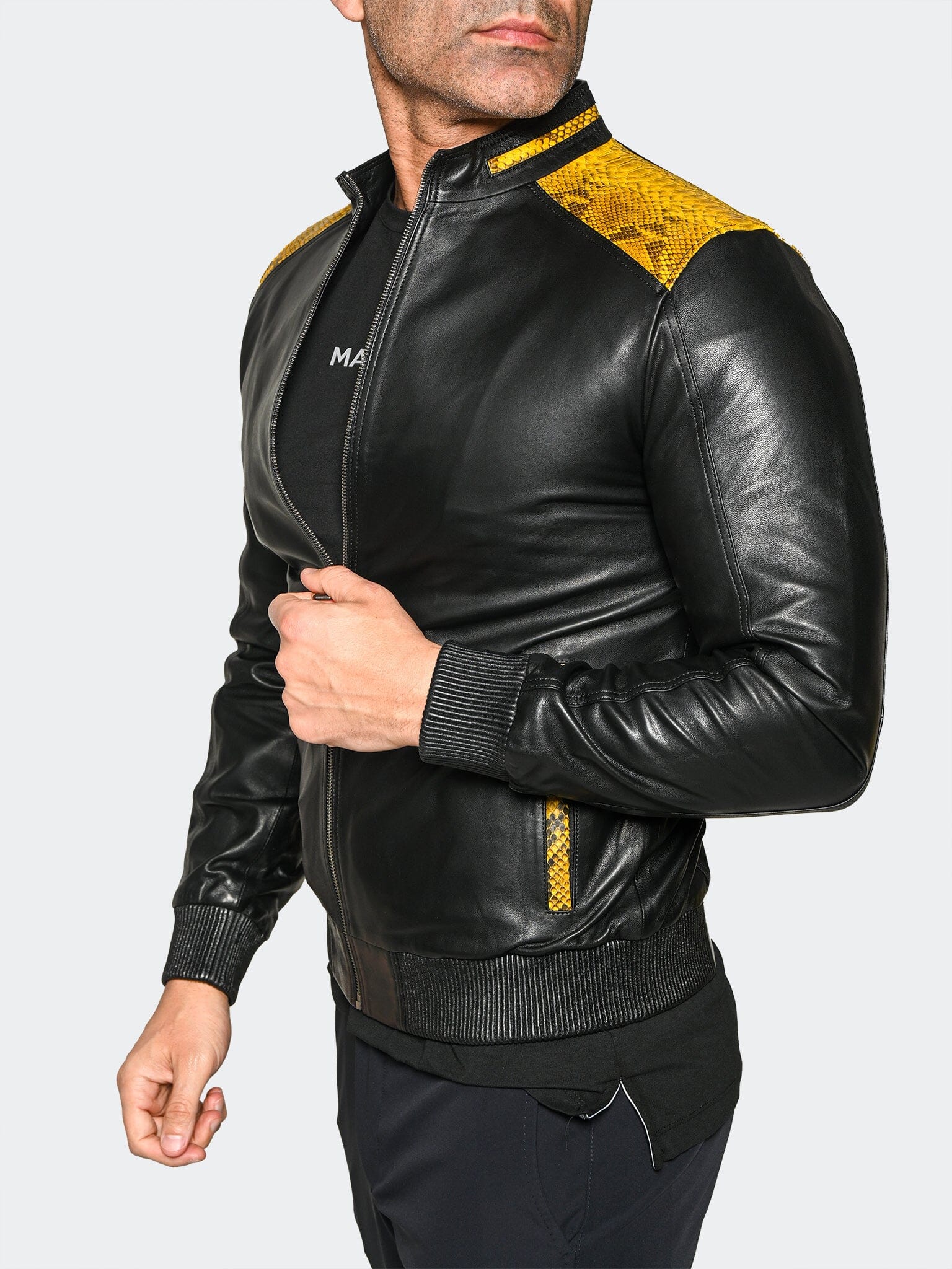 Leather Ascension0038Yellow Black