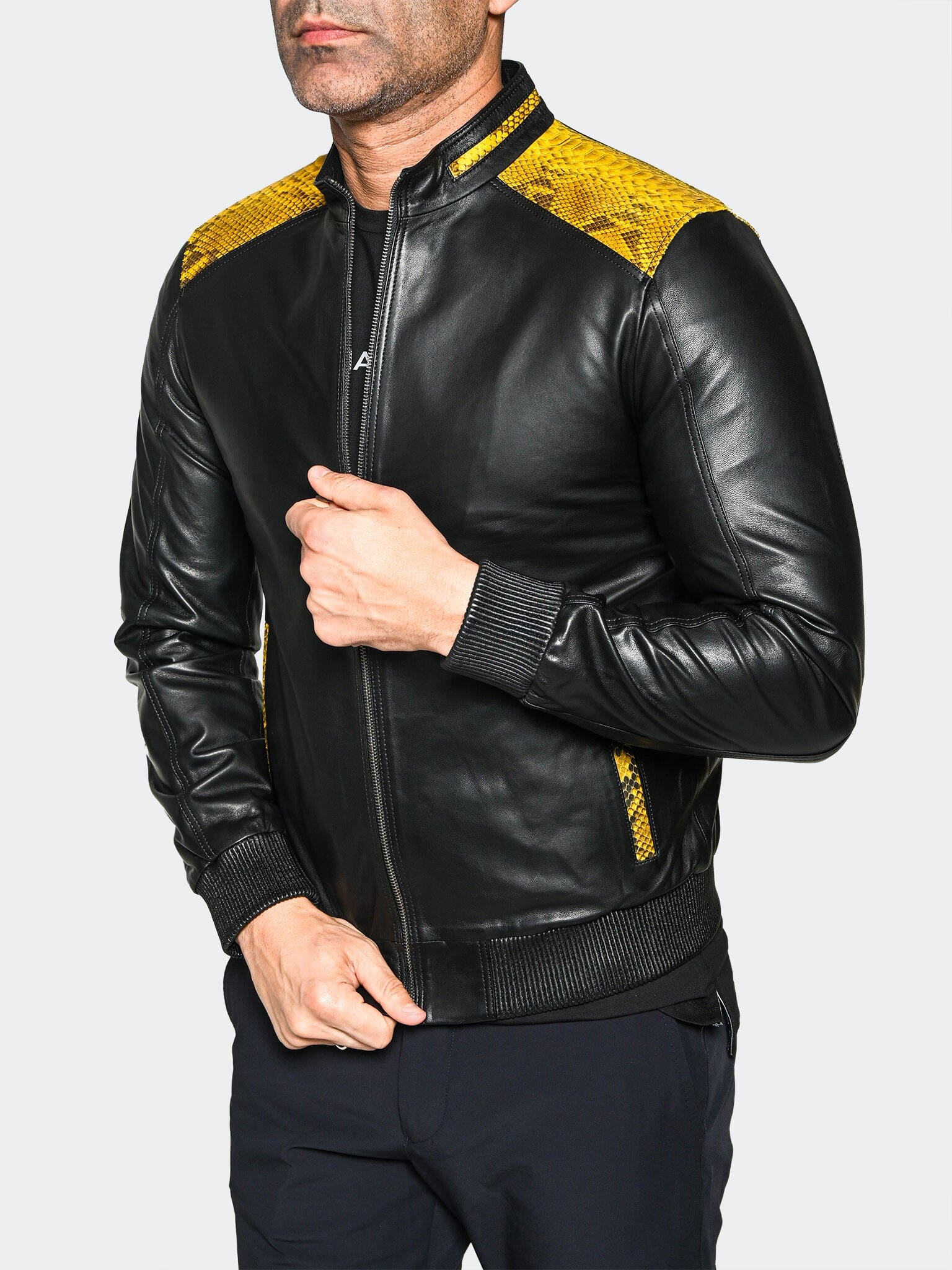 Leather Ascension0038Yellow Black