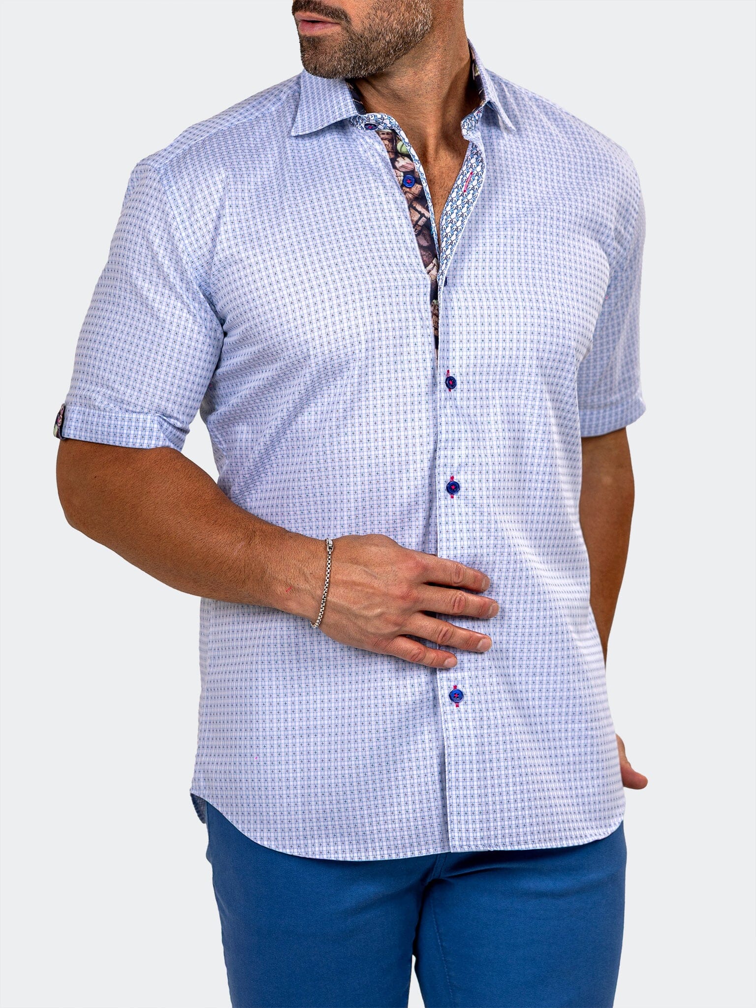 Galileo Marthyr Dot Blue Shirt