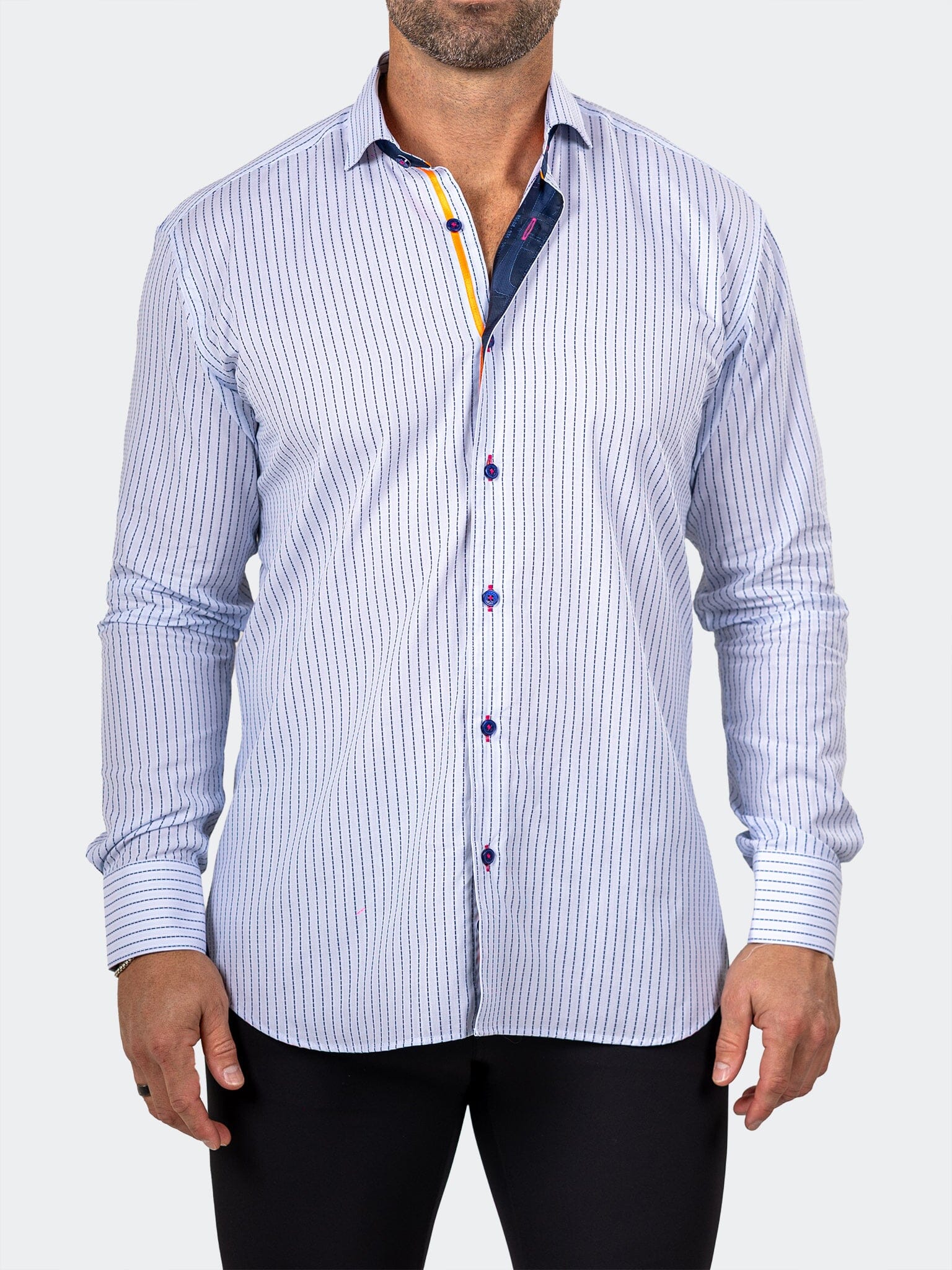 Eins Marthyr Blue Stripe Shirt