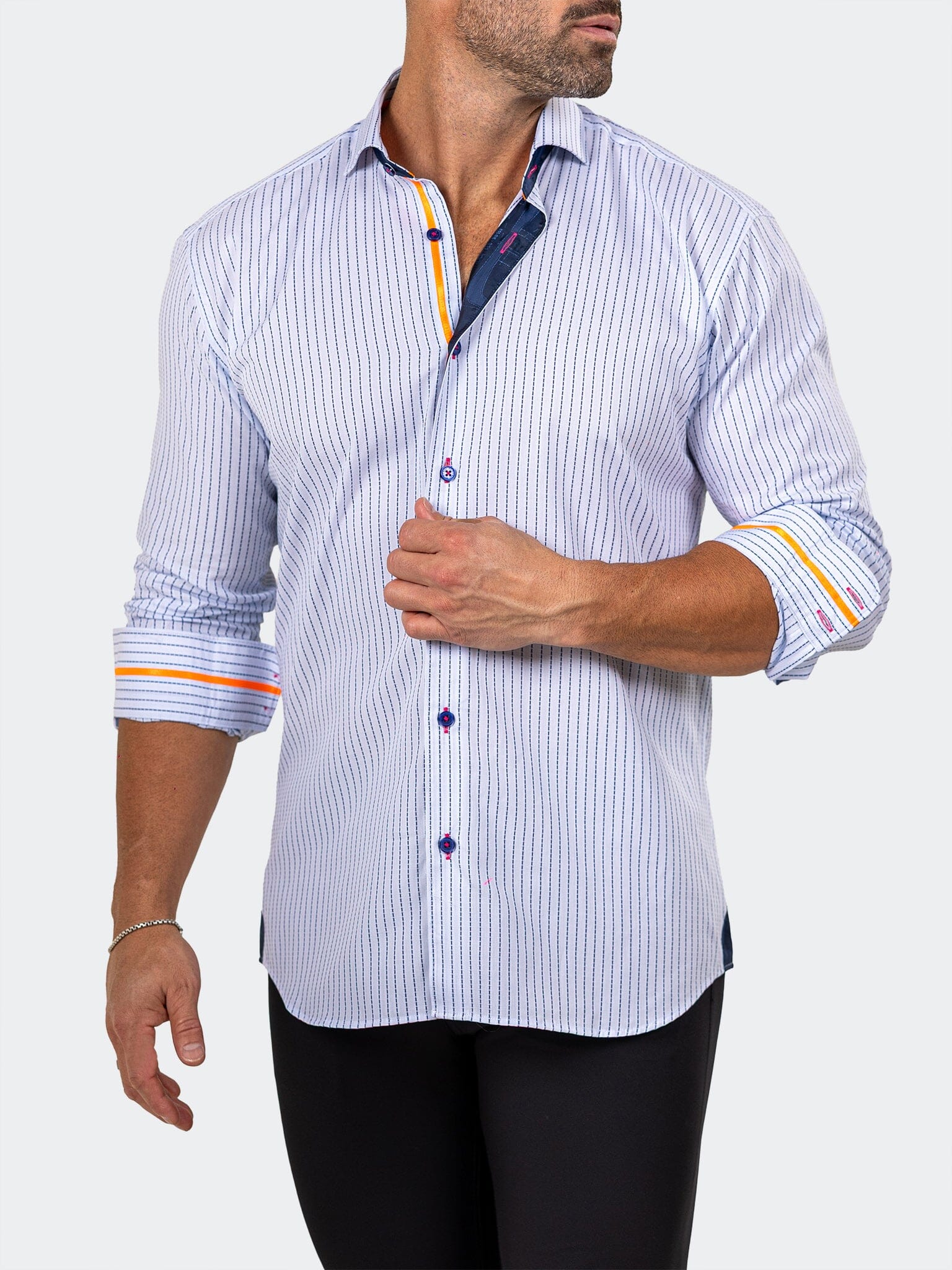 Eins Marthyr Blue Stripe Shirt