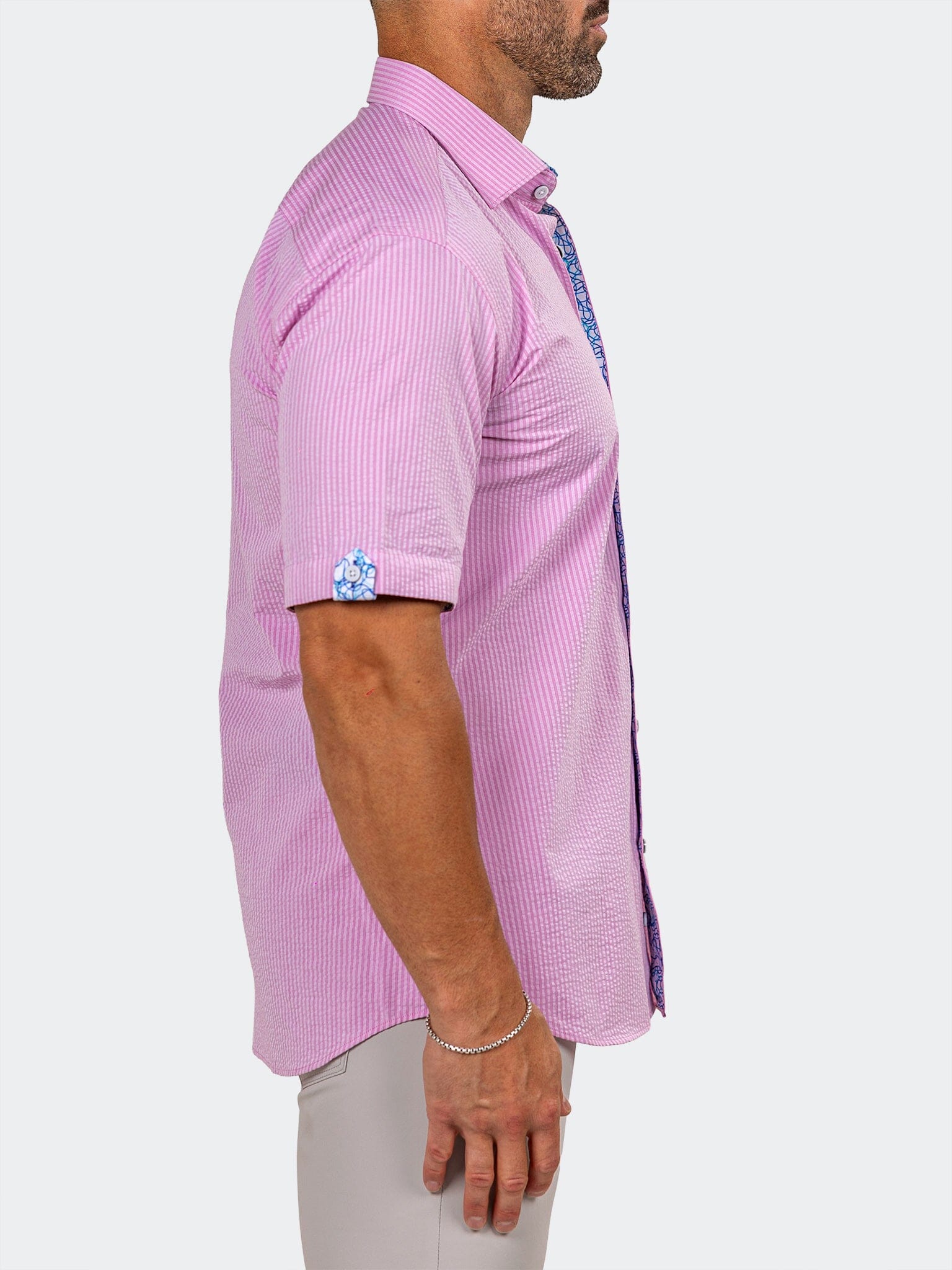 Galileo Marthyr Stripe Pink Shirt