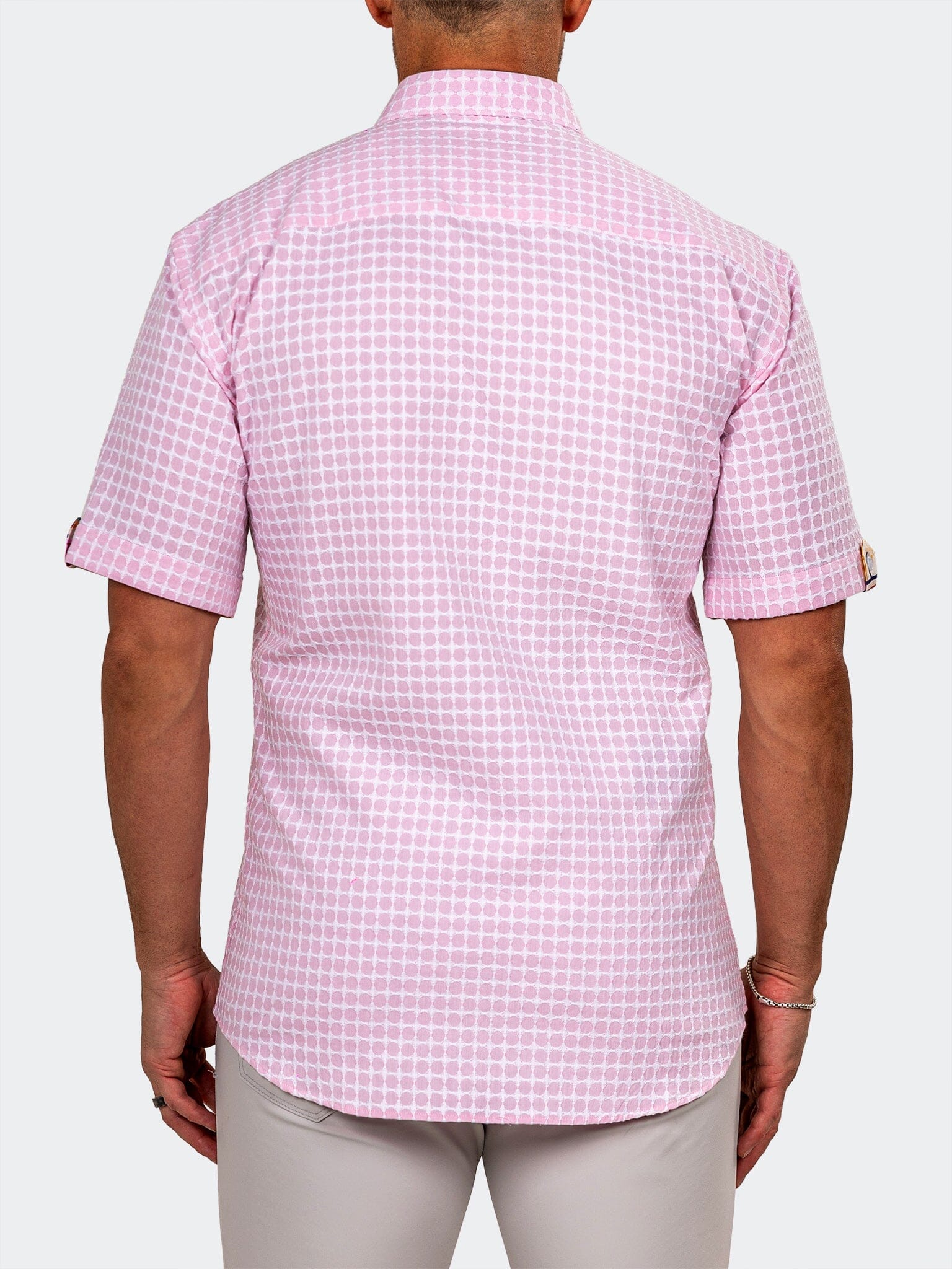 Galileo Marthyr Grid Pink Shirt