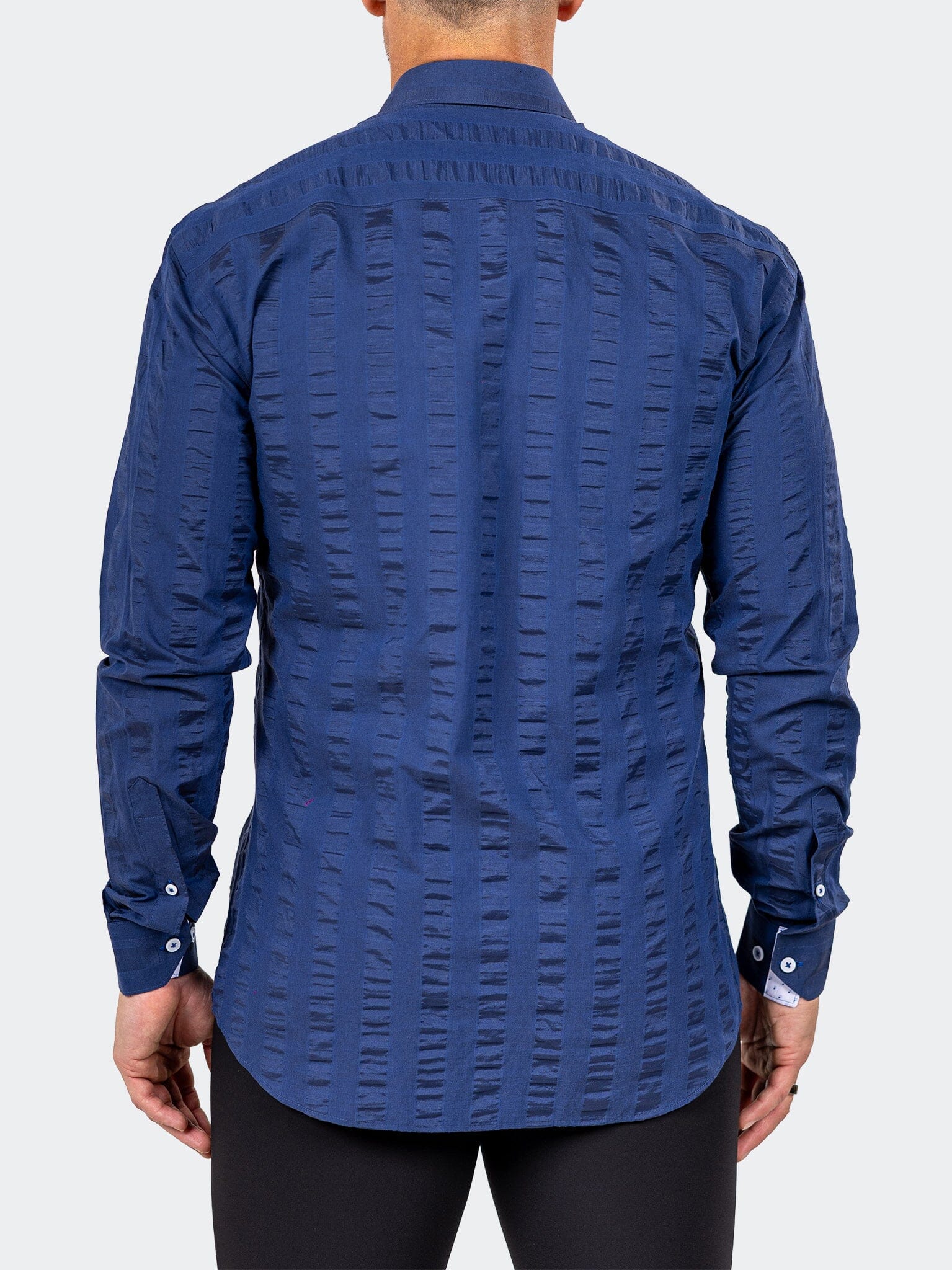 Fibonacci Marthyr Textured Blue Shirt