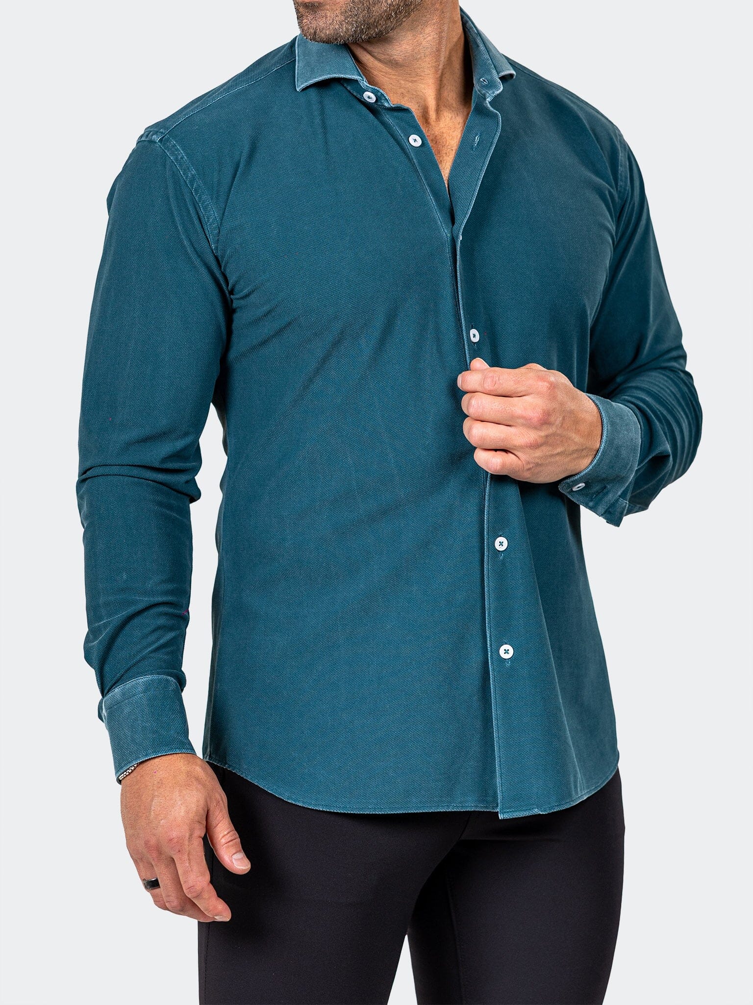 Eins Marthyr Teal Washed Shirt