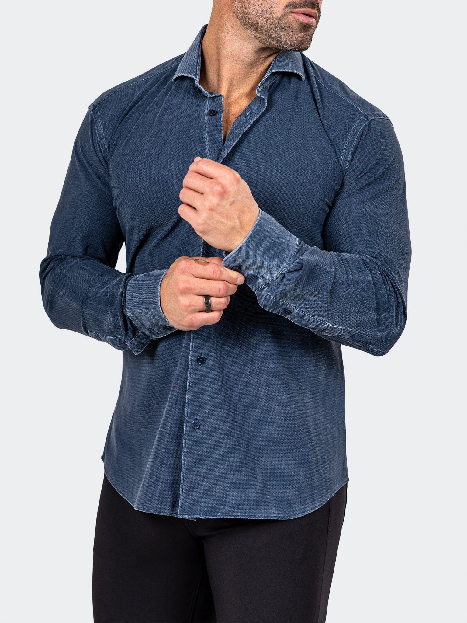 Eins Marthyr Navy Washed Shirt