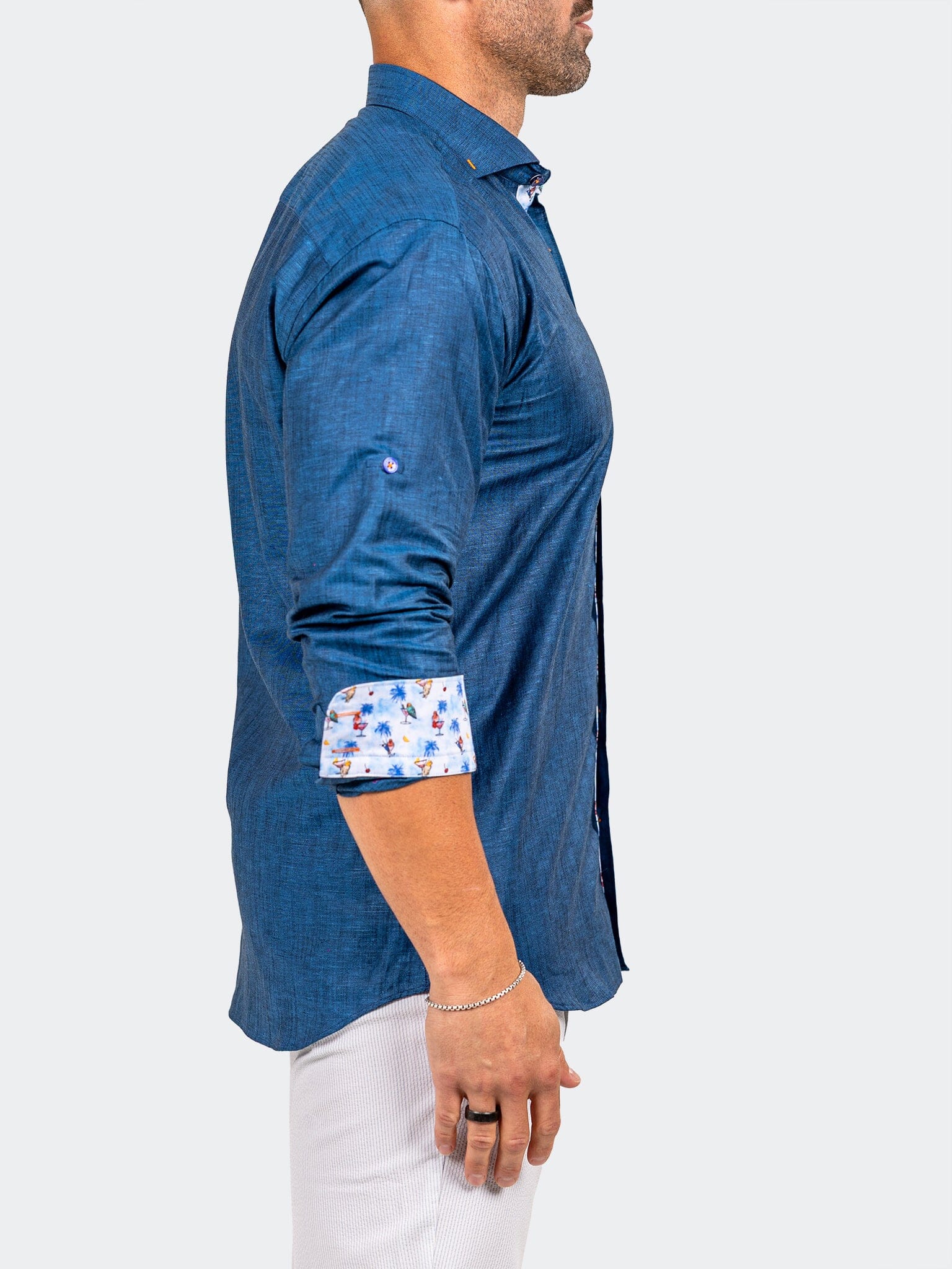 Eins Marthyr Blue Satin Shirt