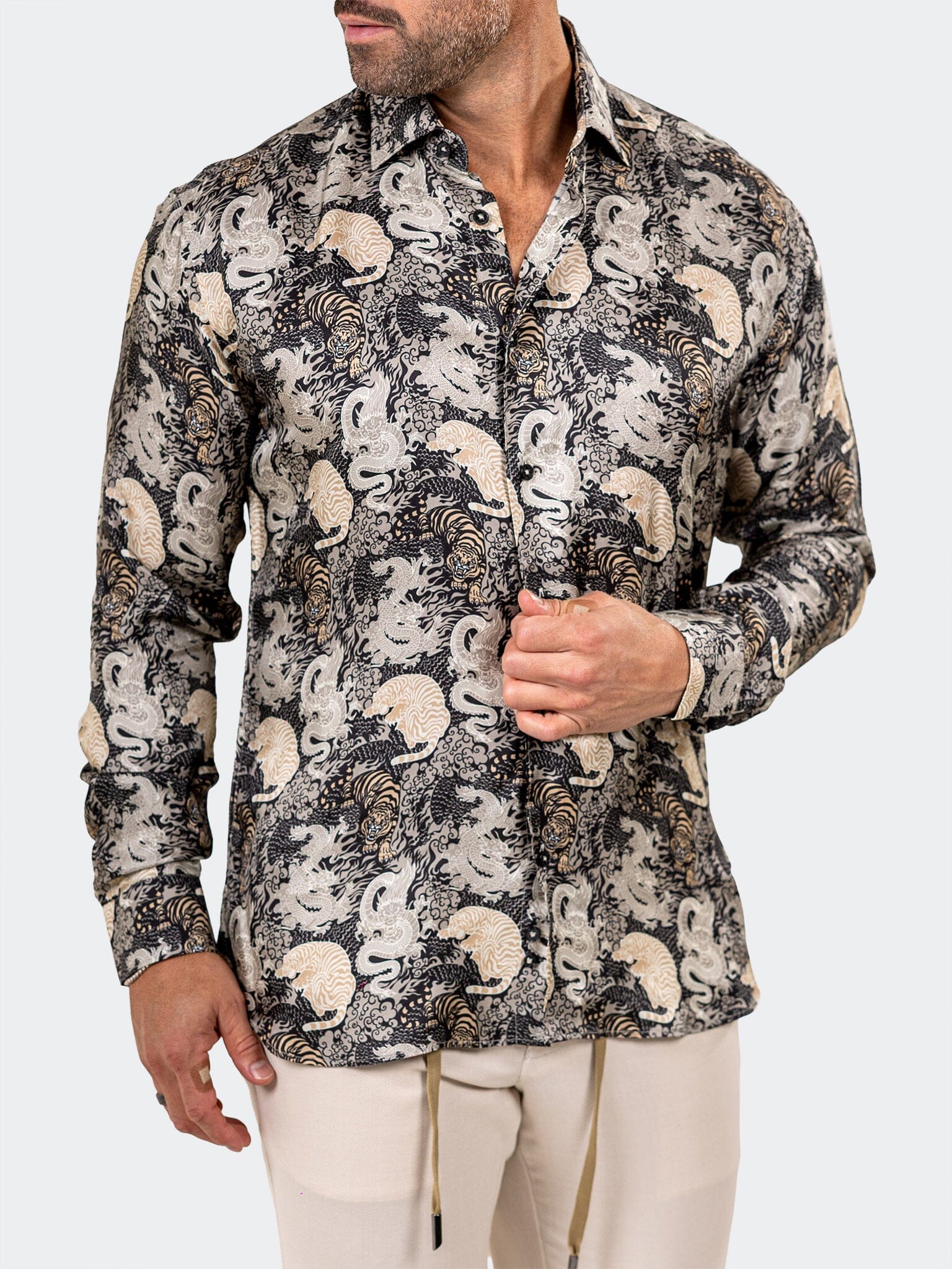 Fibonacci Marthyr Tiger Black Shirt