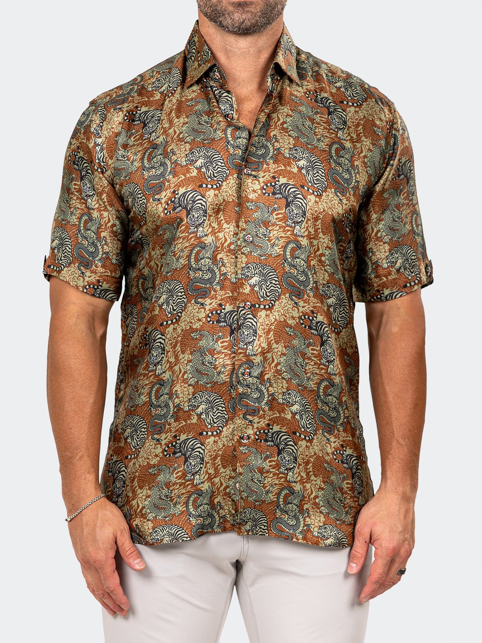 Galileo Marthyr Dragon Brown Shirt