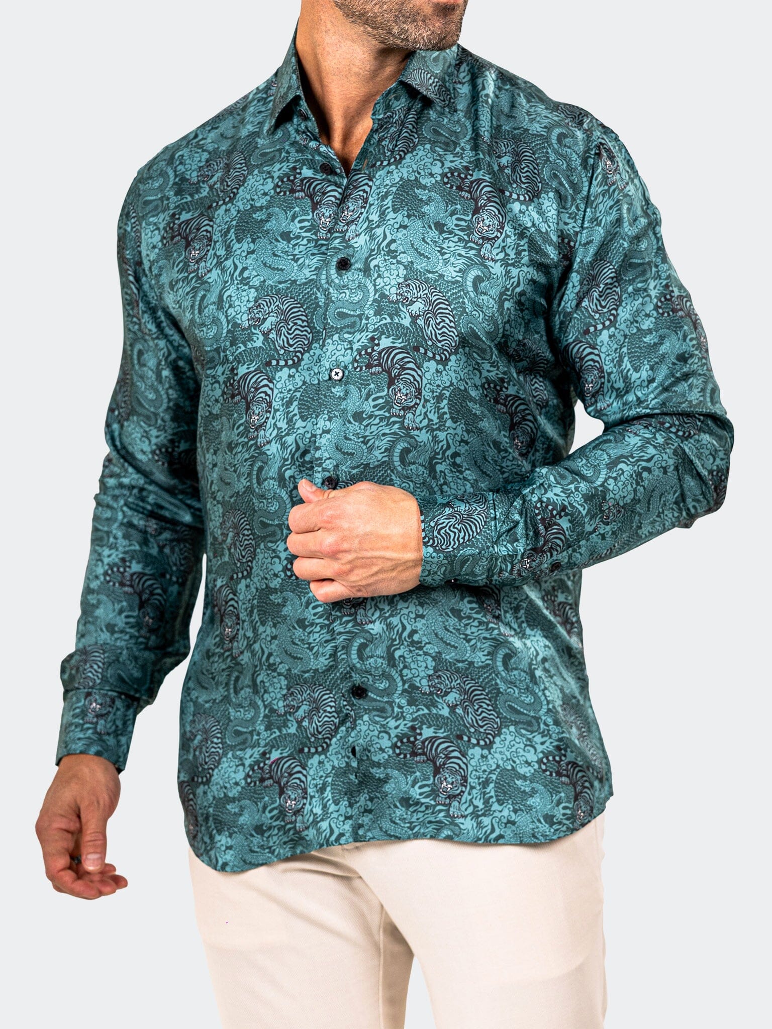 Fibonacci Marthyr Tiger Green Shirt
