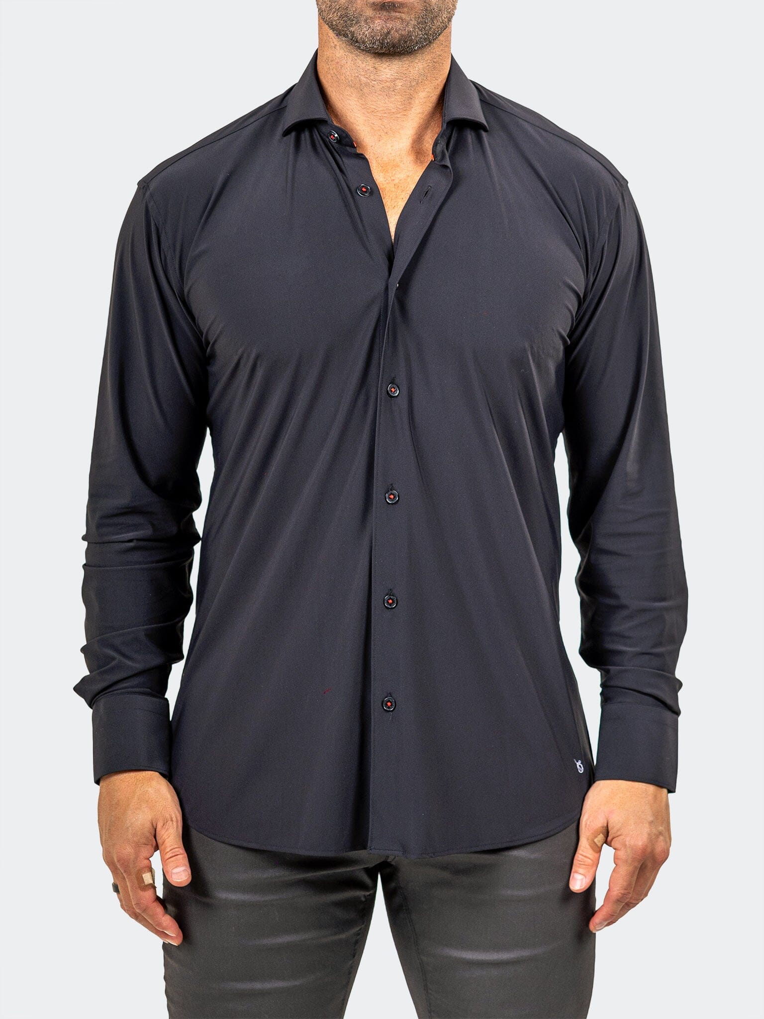 maceoo dress shirts Maceoo Shirts Marthyr Black Short Sleeve Shirt | Men's Short Sleeve Dress Shirt