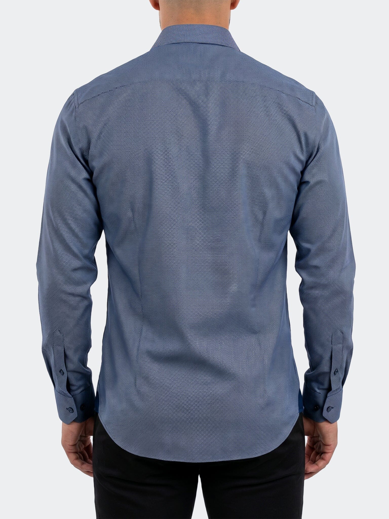 Marthyr Stretch Blue Dress Shirt