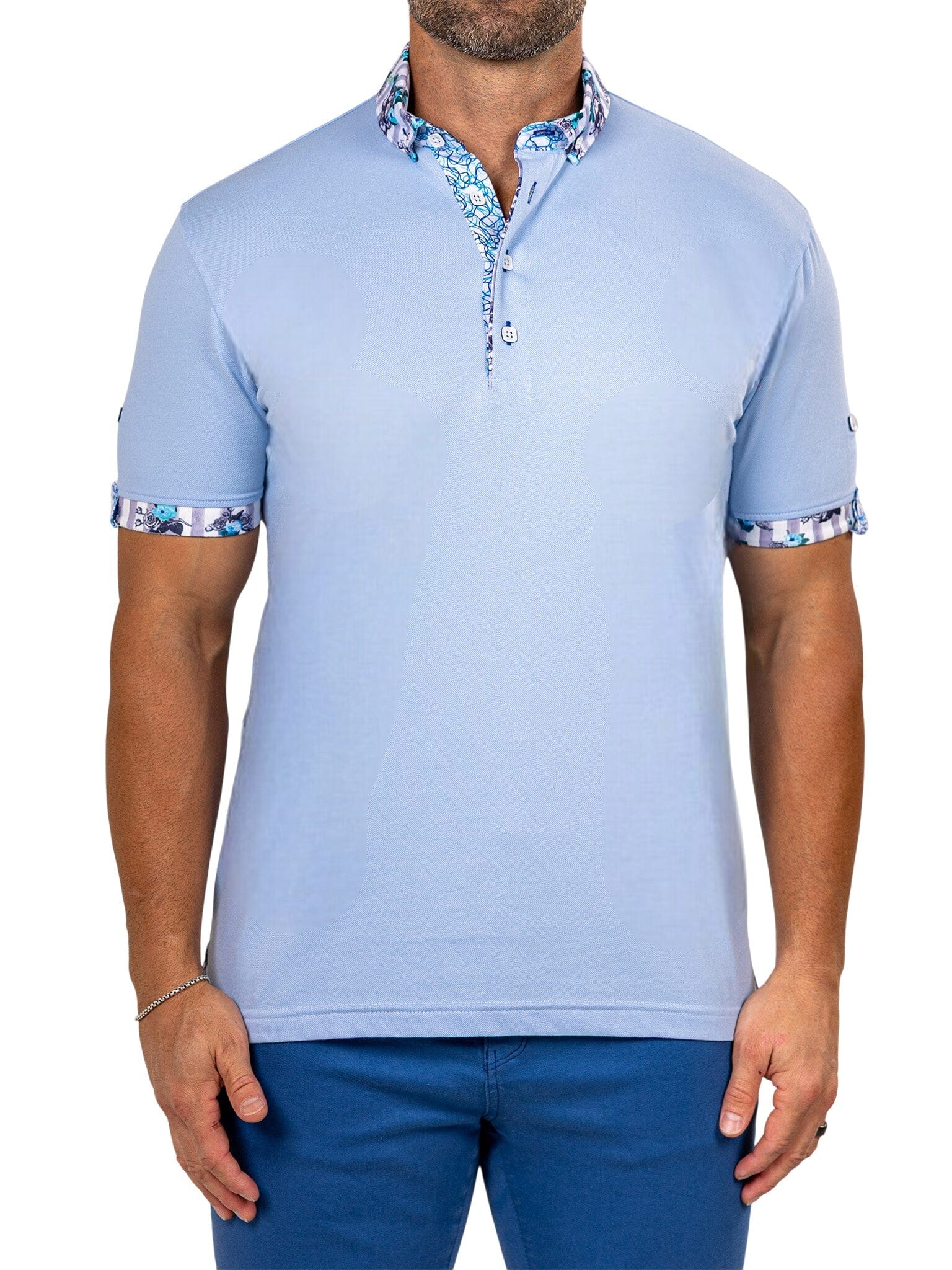 Newton Marthyr Light Blue Polo – Maceoo